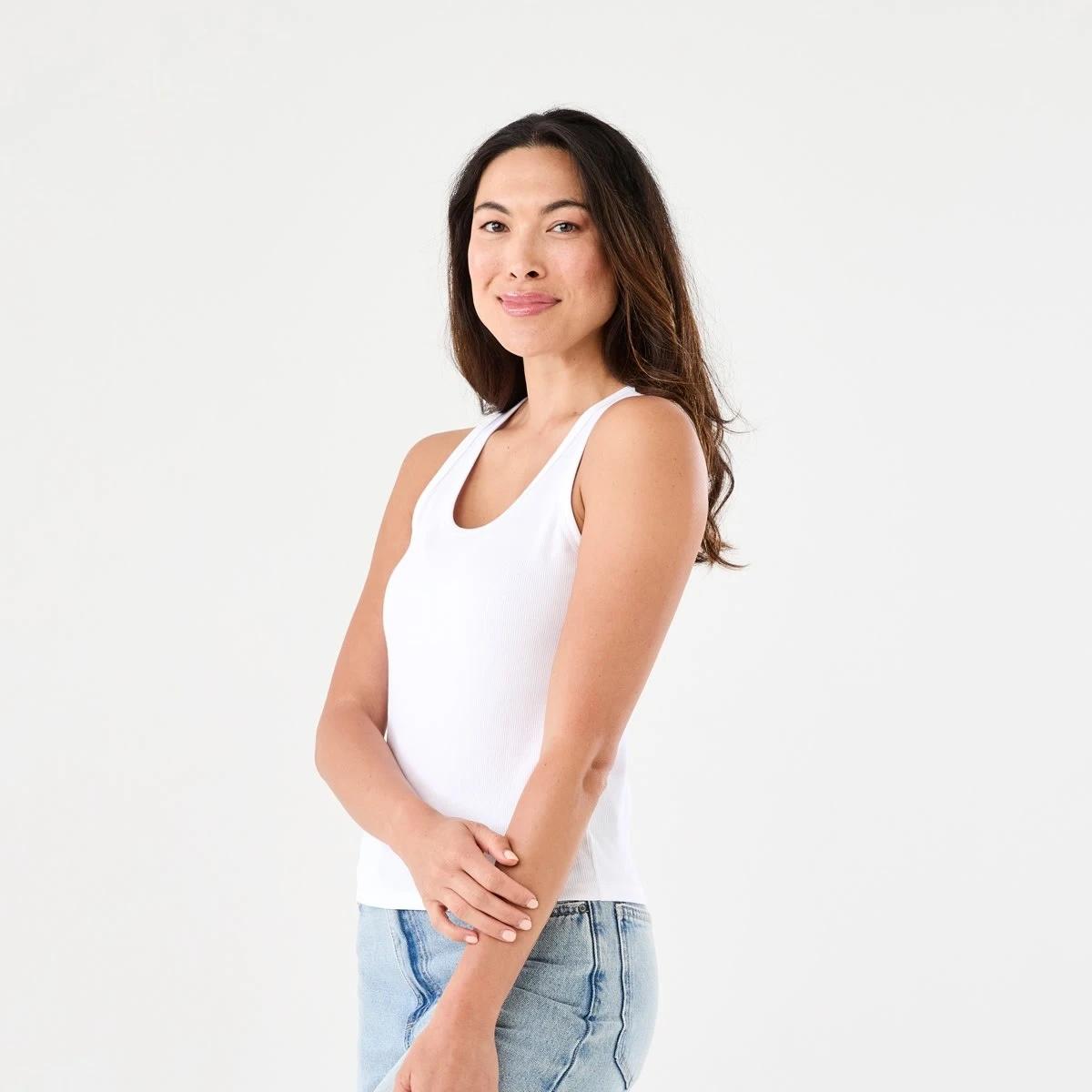 2 Sleeveless Rib Tank WHITE, 2 of 5