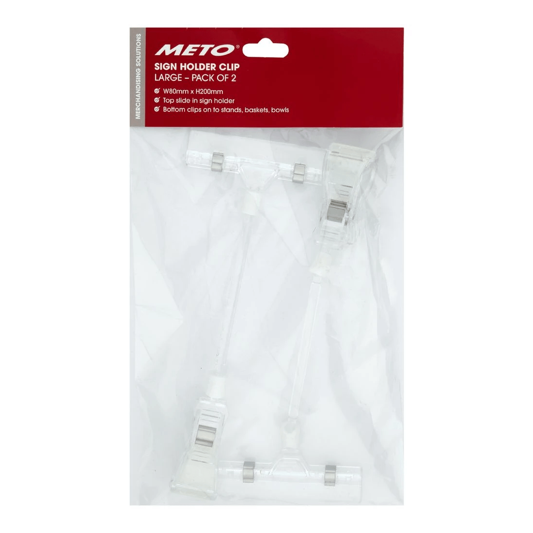 2 Meto Slide Sign Holder Clip Large 2 Pack, 2 of 2