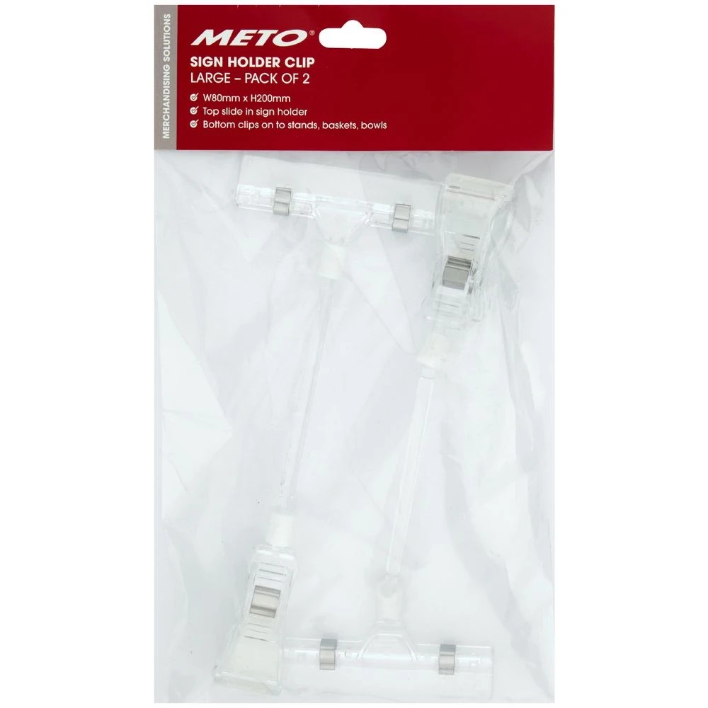2 Meto Slide Sign Holder Clip Large 2 Pack, 2 of 2