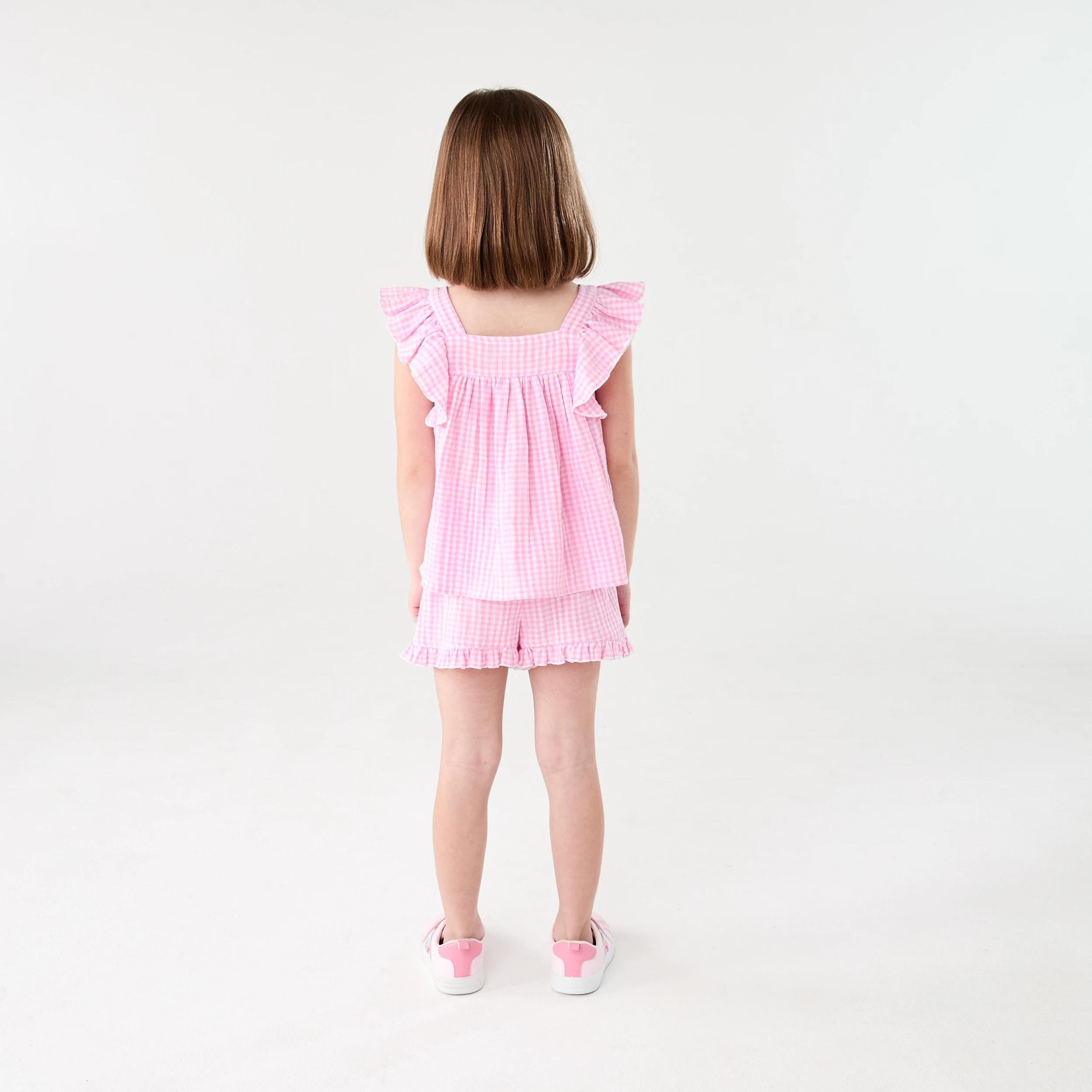 6 Frill Hem Shorts PINK GINGHAM, 6 of 6
