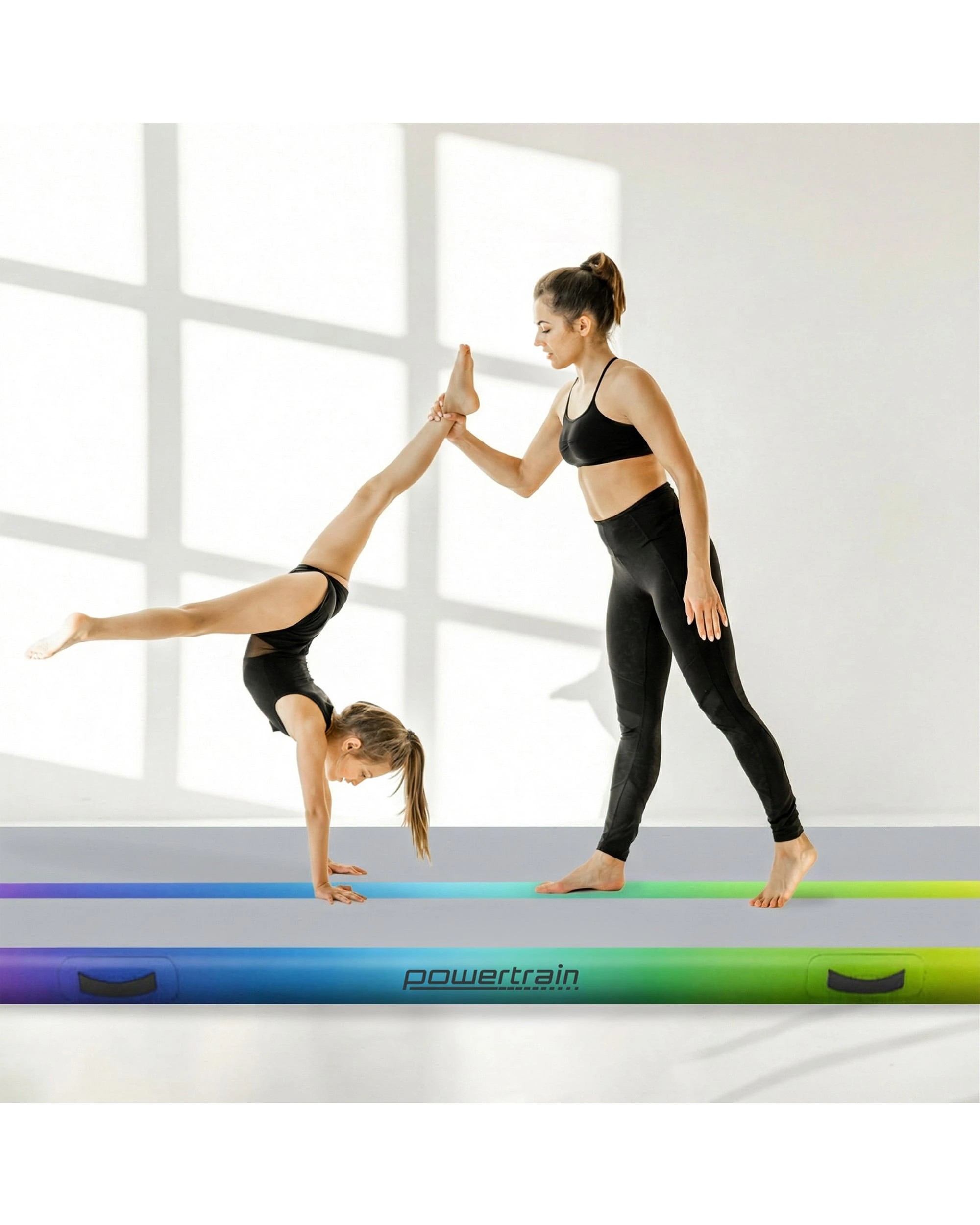 3 Powertrain 4M 20cm Air Track Gymnastics Tumbling Airtrack Exercise Yoga Mat Balance Beam Inflatable - Multi, 3 of 5