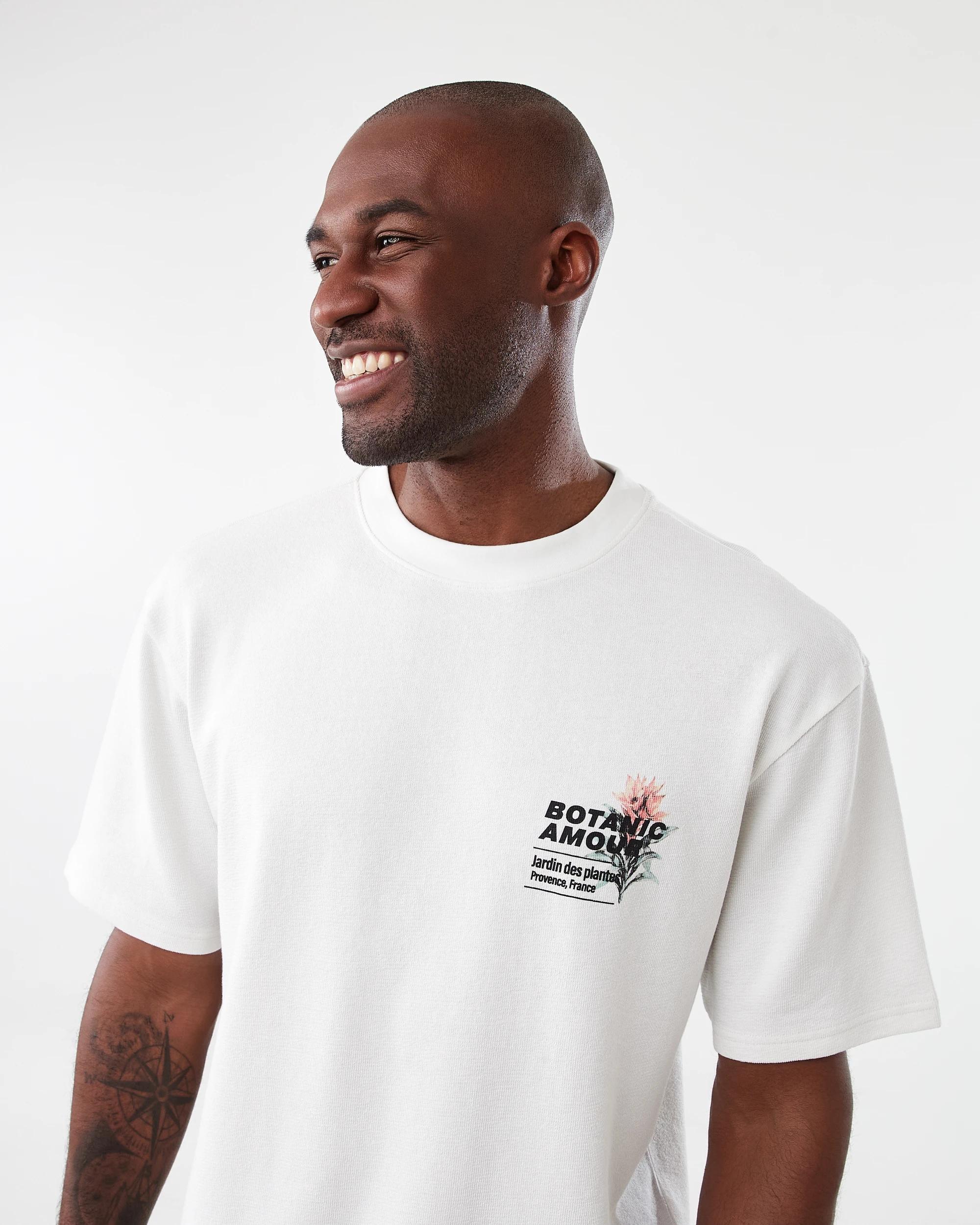 4 Textured Printed T-shirt Wht Botanc, 4 of 7