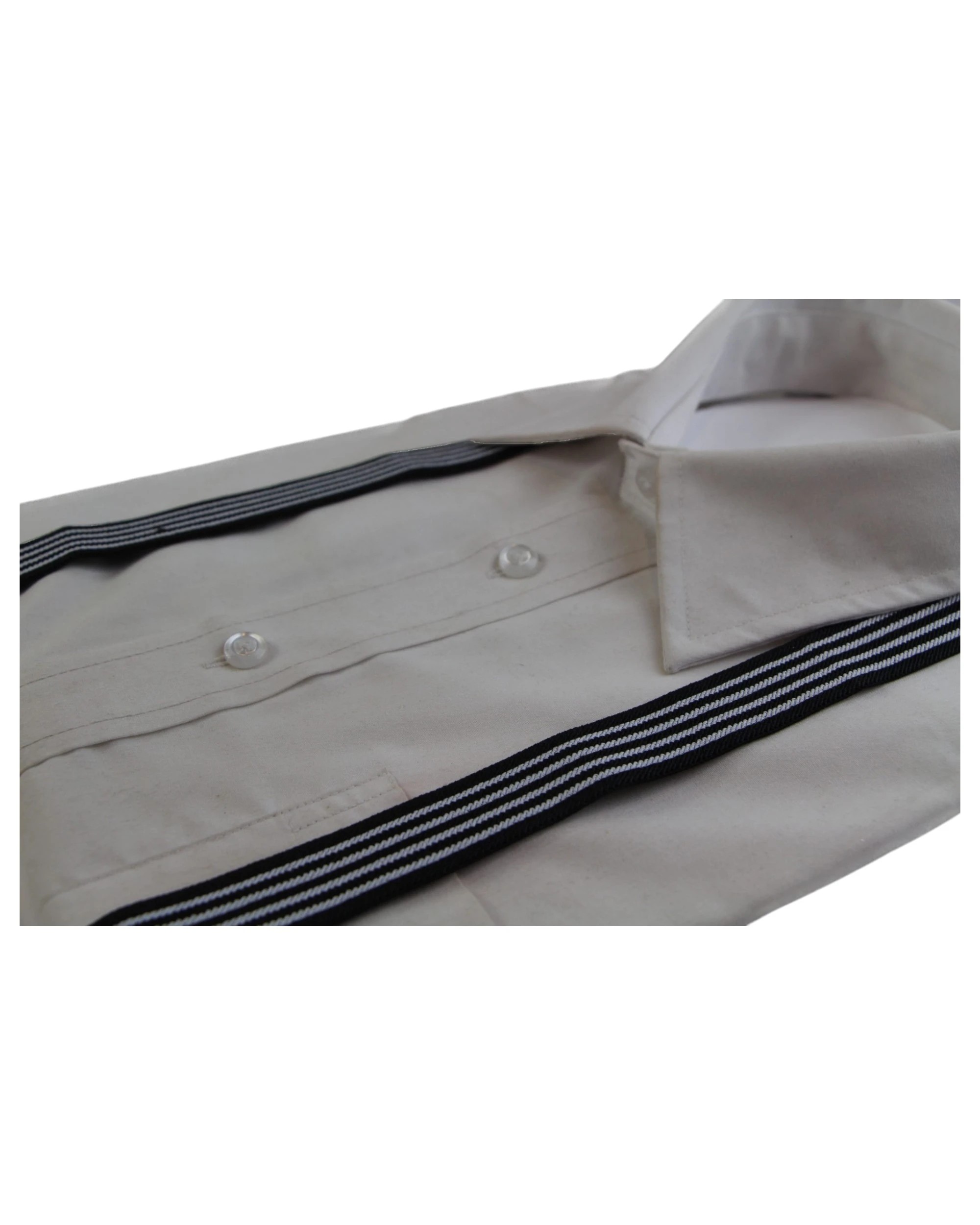 2 Zasel Boys Adjustable Black & White Striped Patterned Suspenders - Multi, 2 of 4