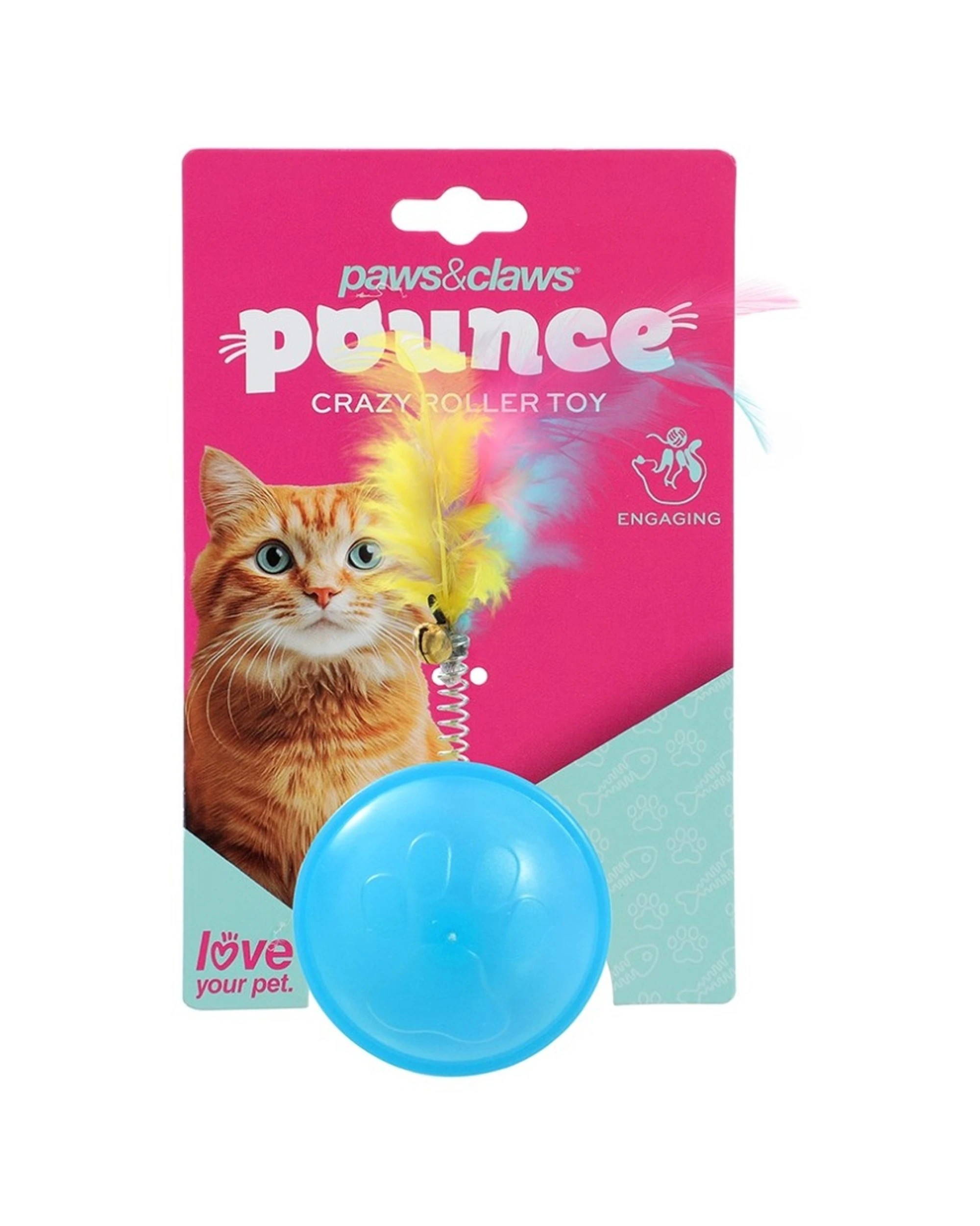 7 Paws & Claws 6PK Pounce Crazy Rolling Pet Cat Toy 10x4cm - Assorted, 7 of 7