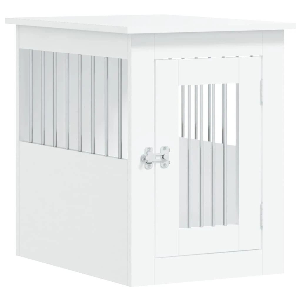 1 vidaXL Dog Crate Furniture Engineered Wood - White, 1 of 8