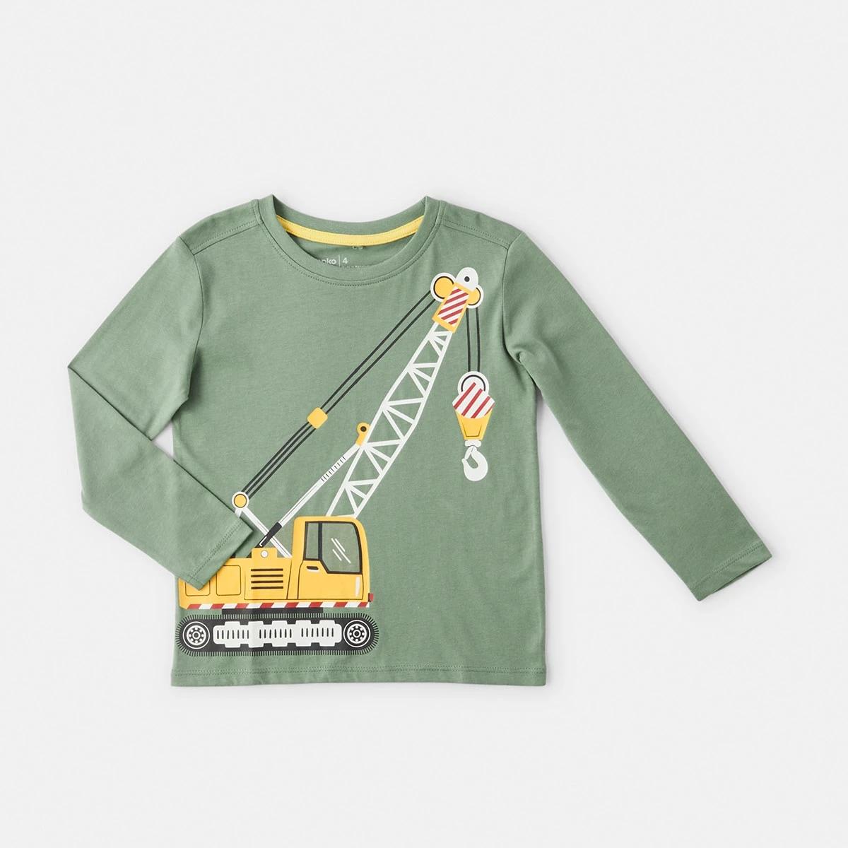7 Long Sleeve Print T-shirt Grn Digger, 7 of 8
