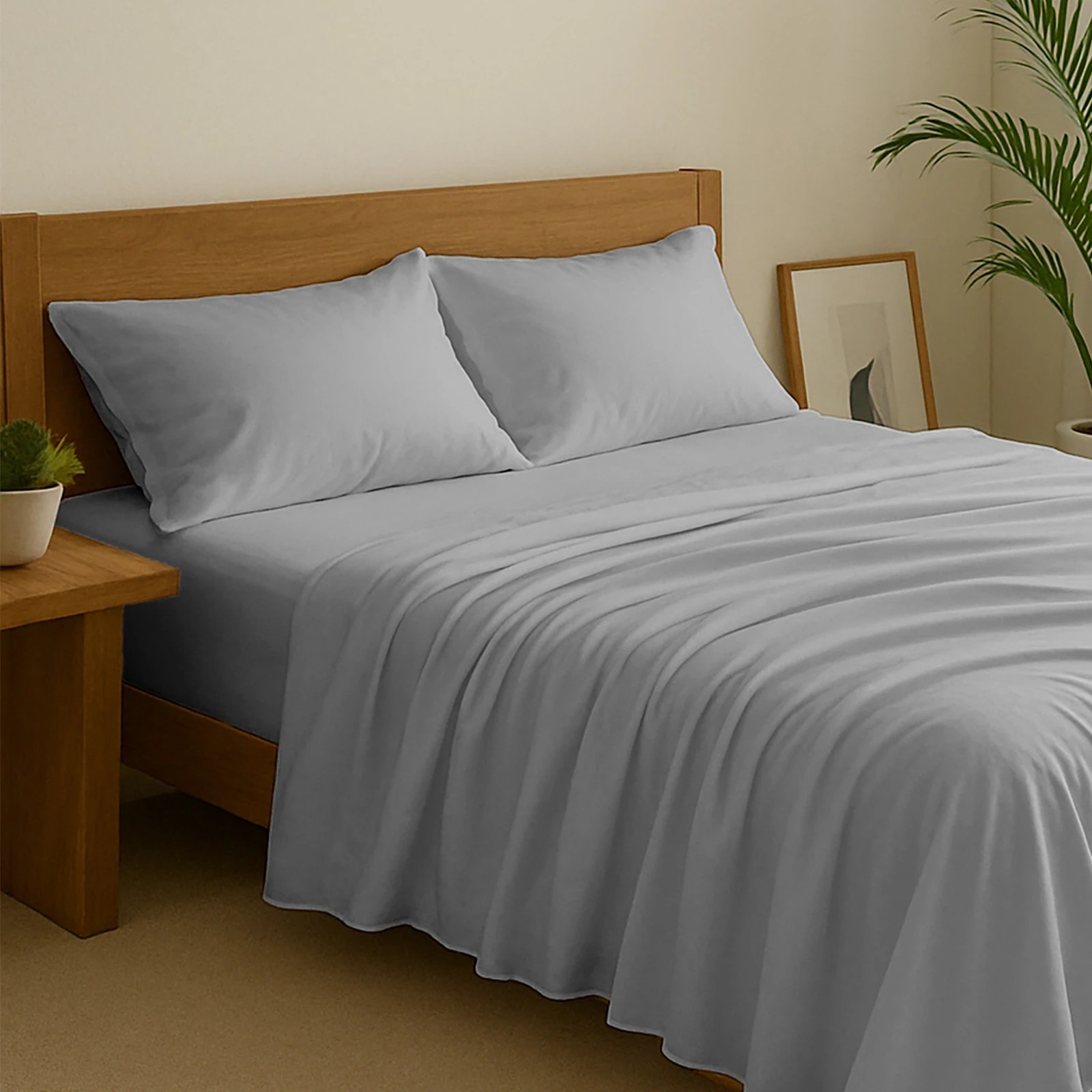 5 Royal Comfort Opulence Washed Microfibre Sheet Set - King Bed - Grey, 5 of 5