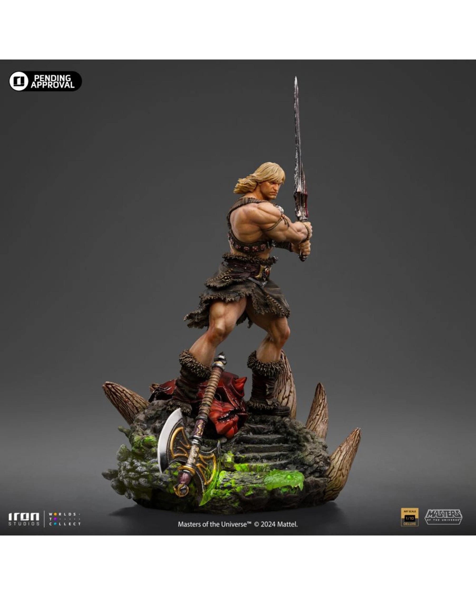 3 Iron Studios Masters of the Universe He-Man Unleashed Deluxe 1:10 Scale Statue, 3 of 10