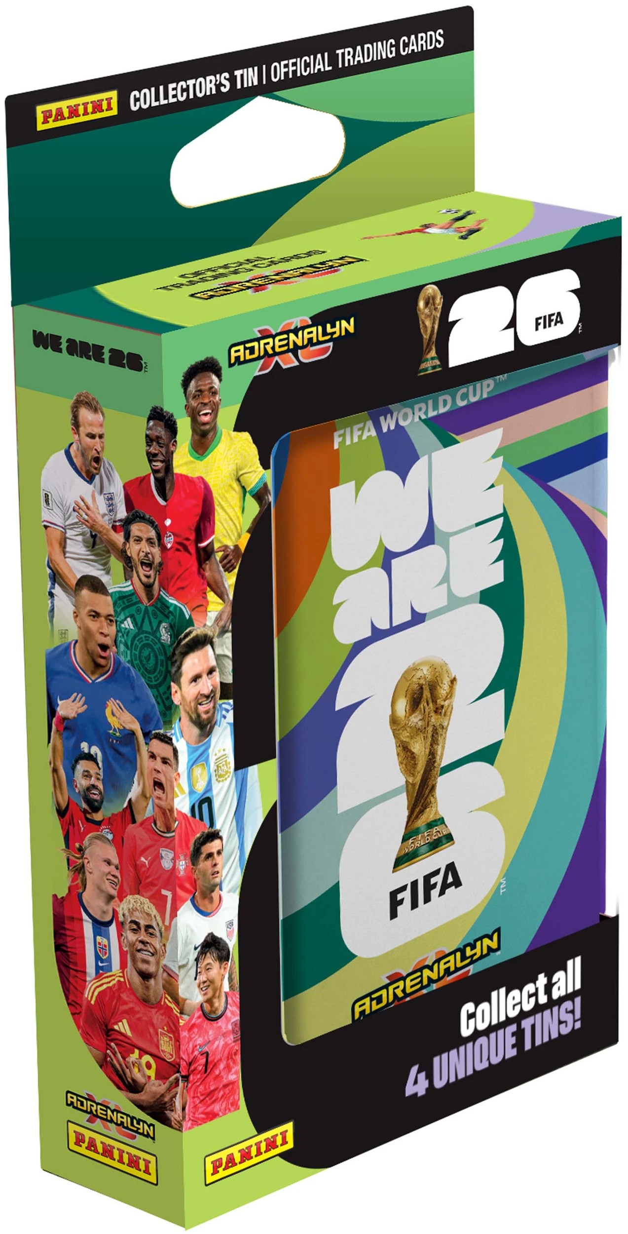 5 Panini FIFA World Cup Adrenalyn XL 2026 Card Pocket Tin - Assorted, 5 of 10