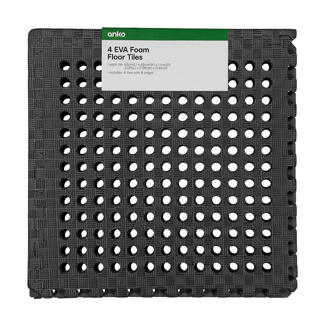 10 4 Pack EVA Floor Tiles - Charcoal, 10 of 10