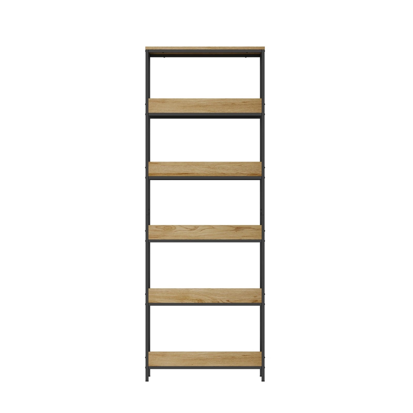 8 Oikiture Display Shelf 5 Tier Bookshelf Storage Shelves Stand Rack Bookcase
 - Natural, 8 of 9