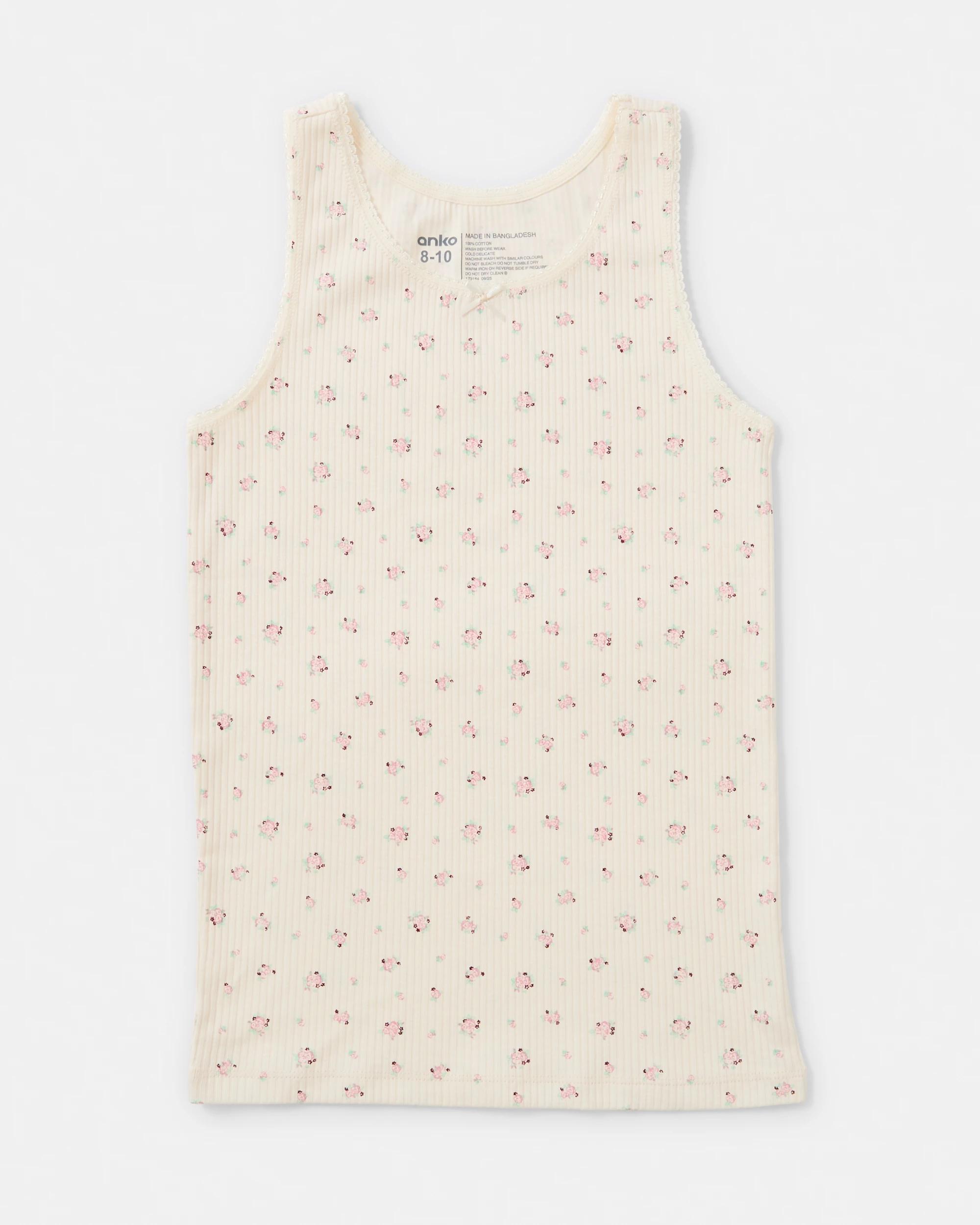 3 3 Pack Ribbed Singlets Bge Singlt, 3 of 6