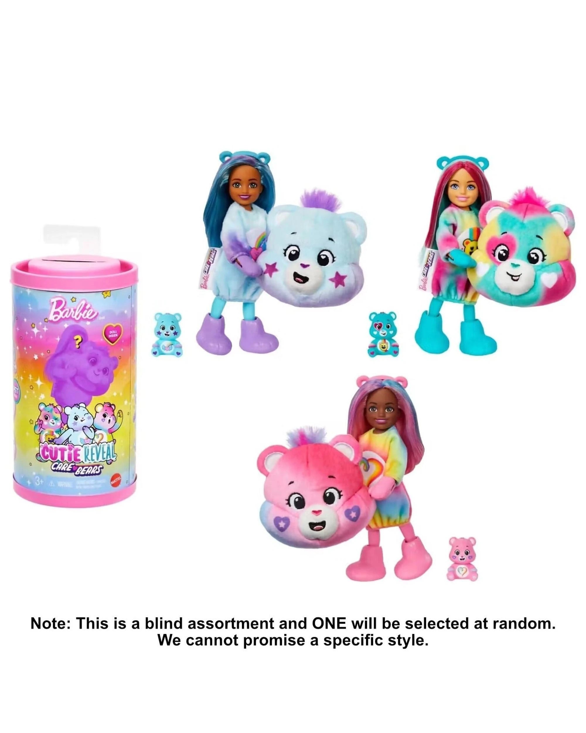 2 Barbie Cutie Reveal Care Bears Series 2 Chelsea Doll Blind Box, 2 of 6