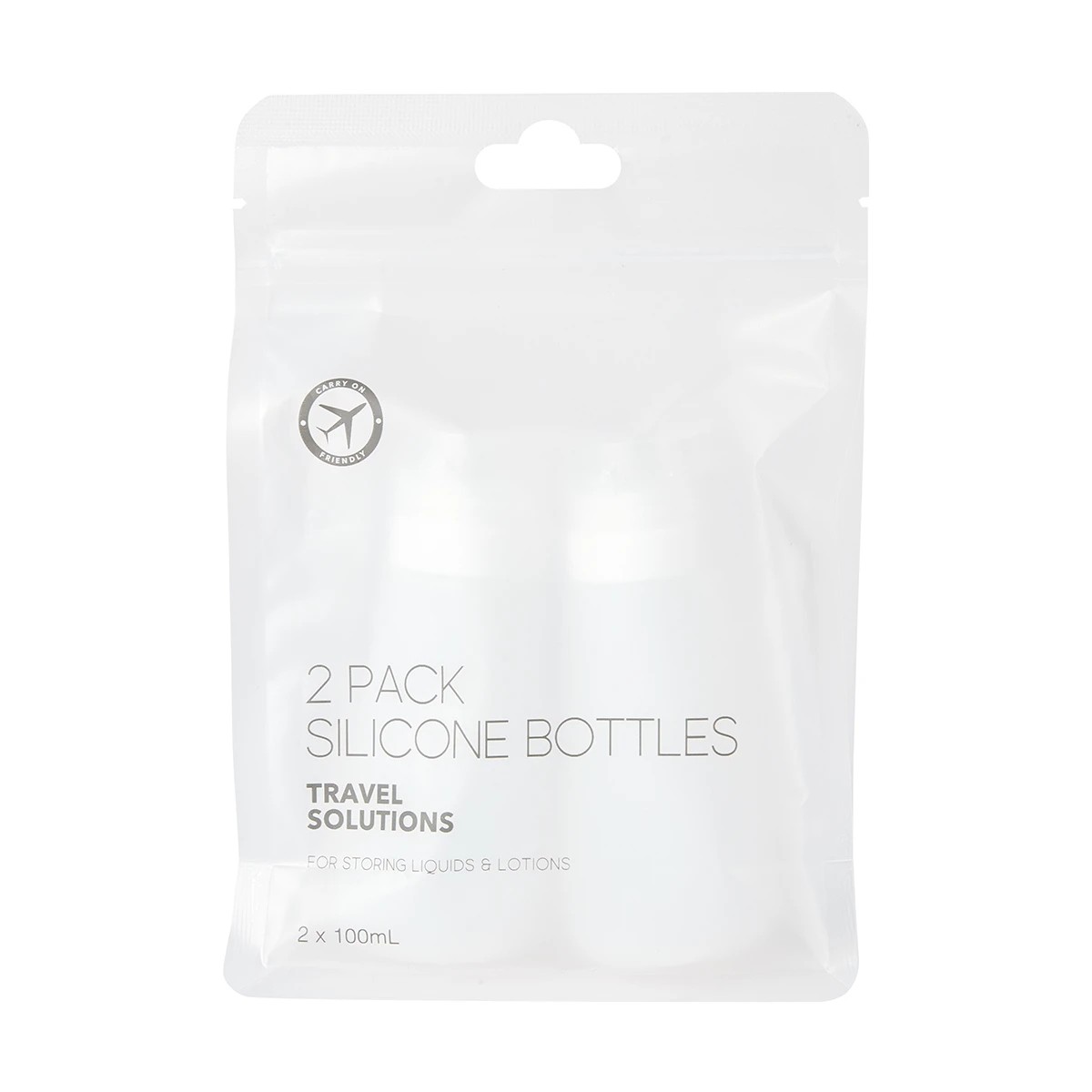 1 2 Pack Travel Solutions Silicone Bottles, 1 of 9