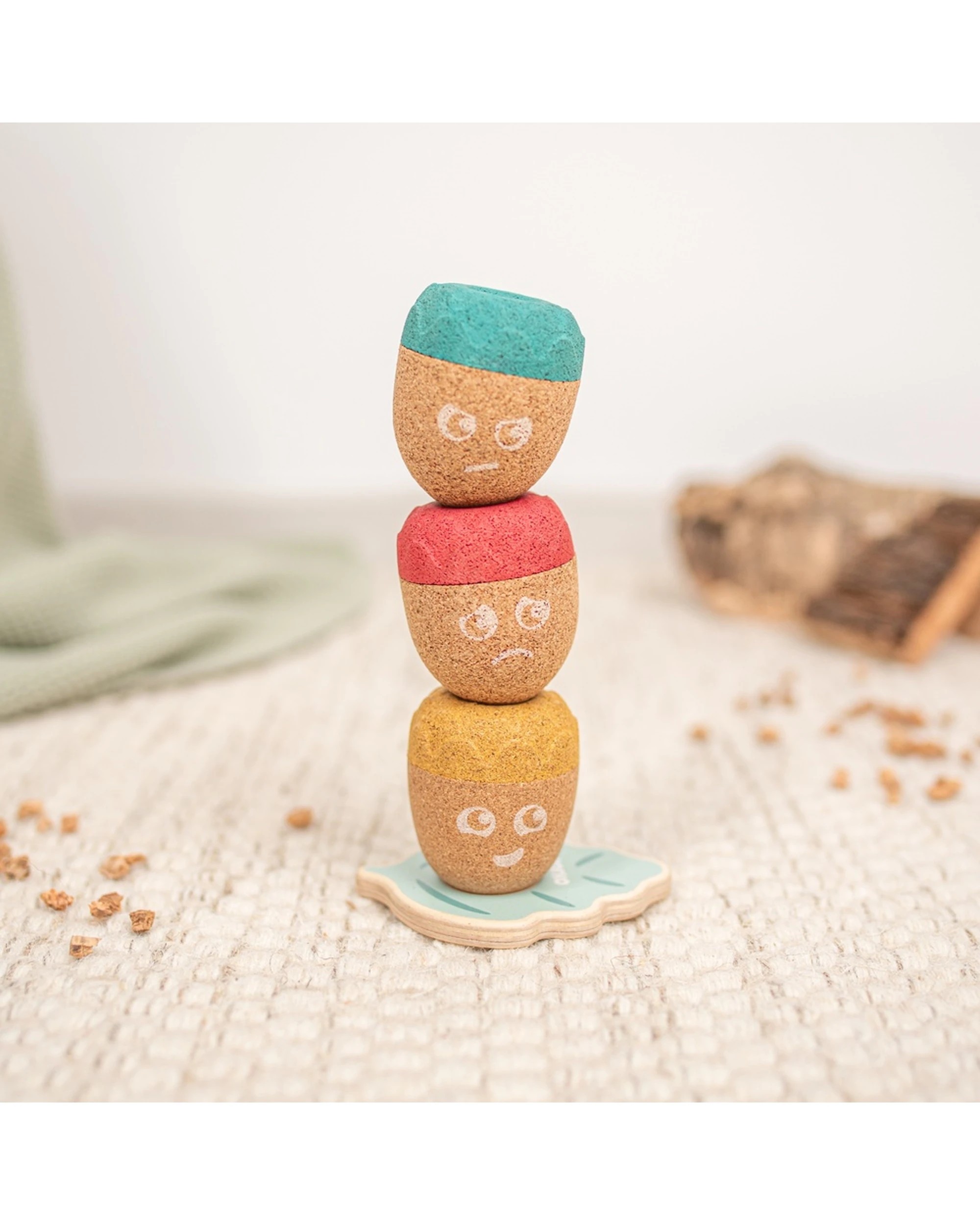 5 Korko Magical Mood Acorns Stacking Toy Cork Emotional Development - Multi, 5 of 5