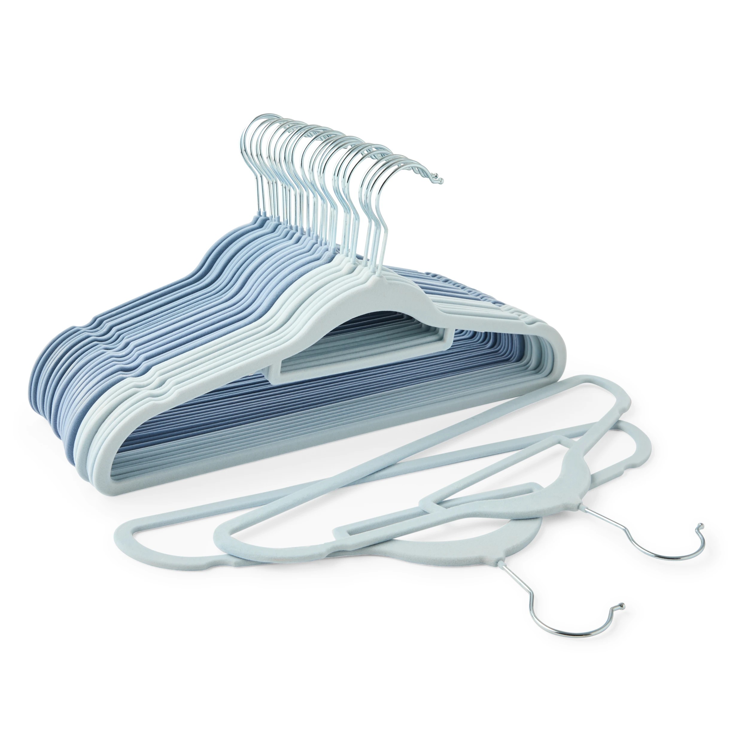 6 30 Pack Flocked Hangers - Blue, 6 of 8