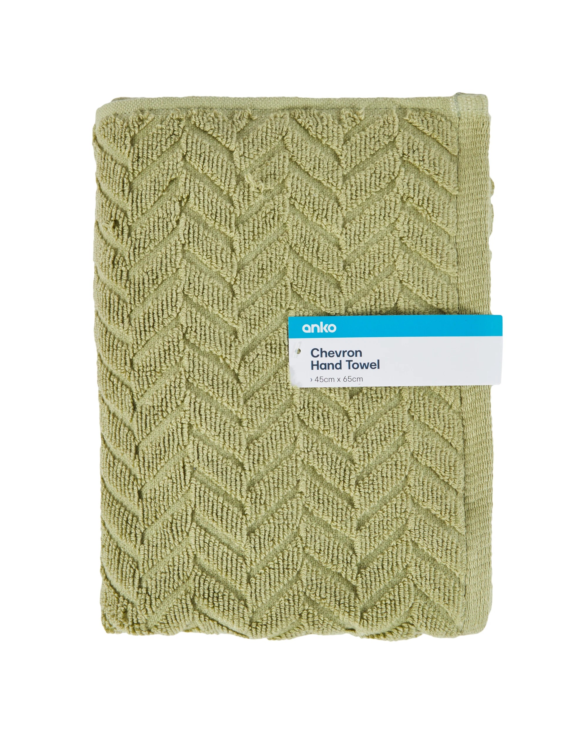 5 Chevron Cotton Hand Towel - Pistachio, 5 of 5