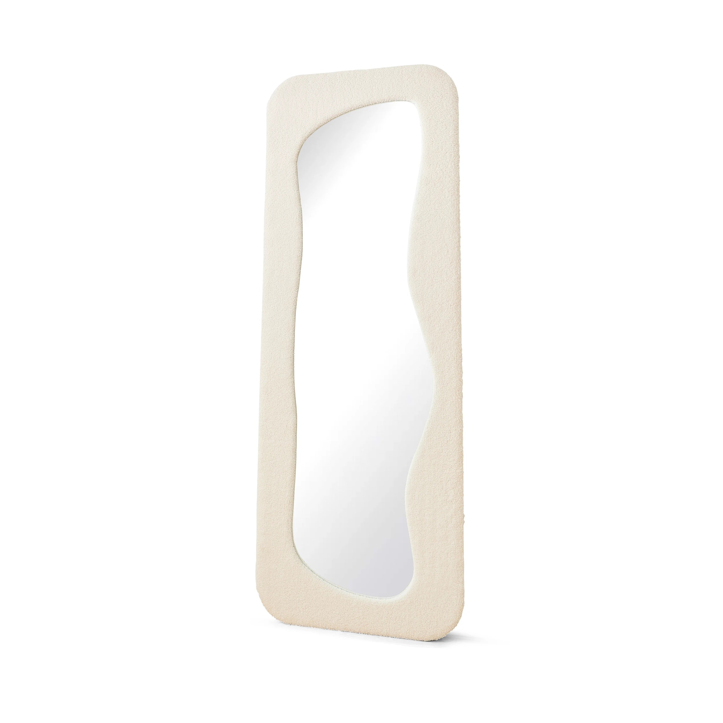 2 Curved Boucle Floor Mirror, 2 of 5