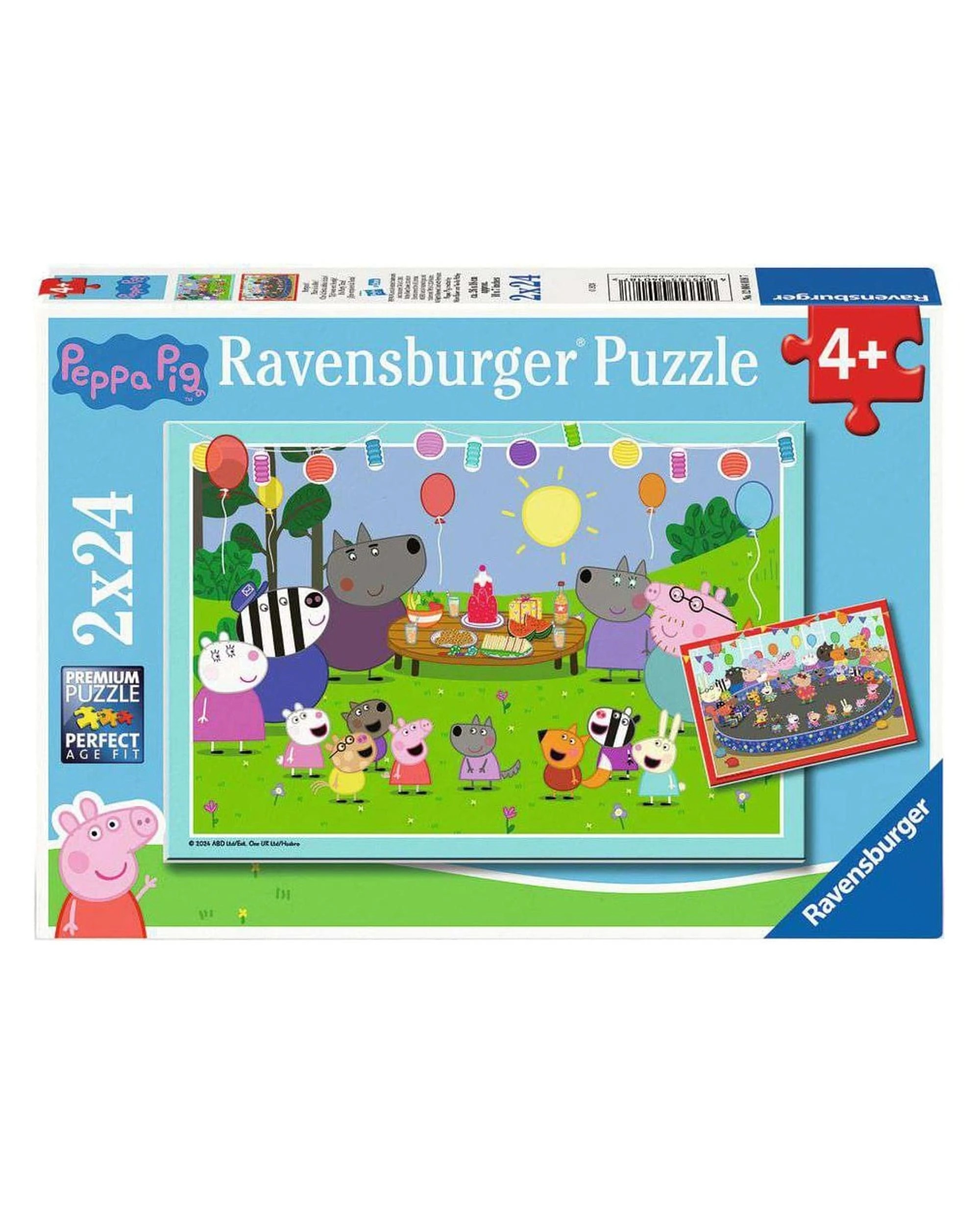 1 Ravensburger Peppa Pig 2x24 Piece Jigsaw Puzzle, 1 of 3