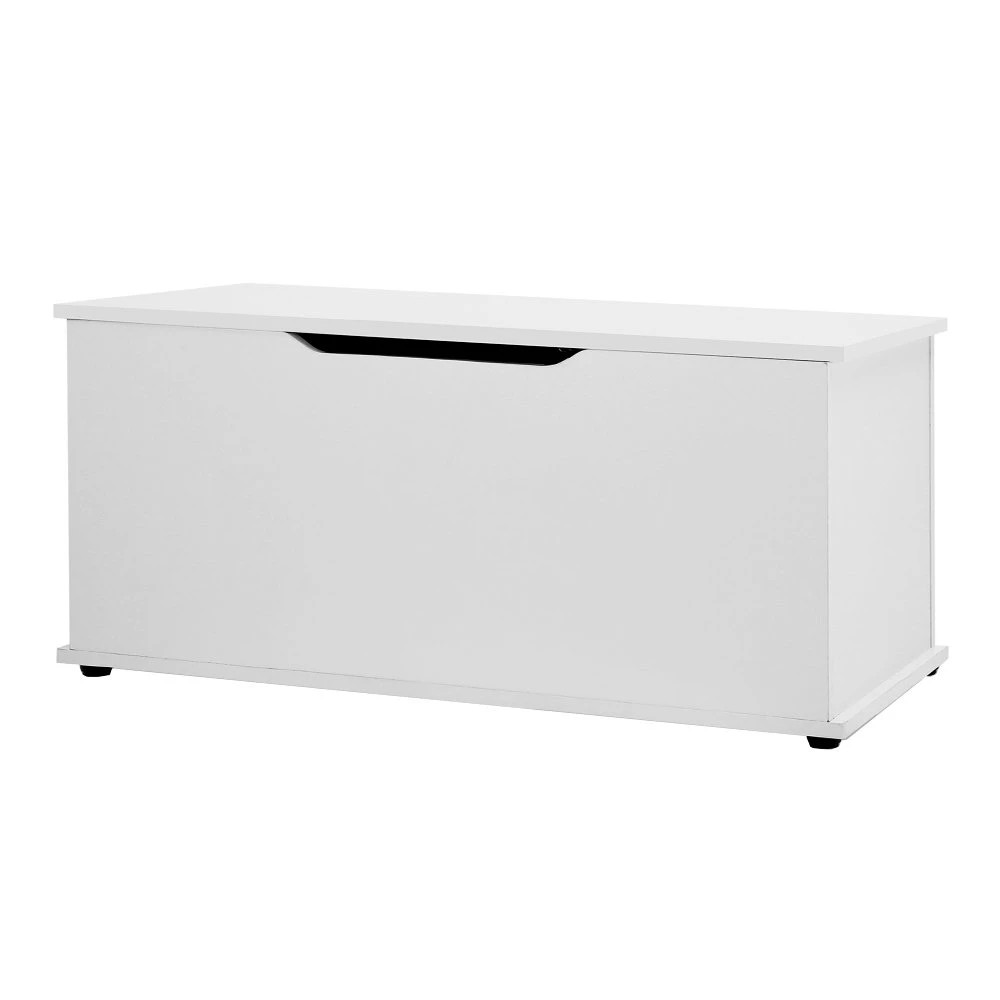 1 Keezi Kids Toy Box Chest Children Container Storage Clothes Organiser Cabinet - White, 1 of 7