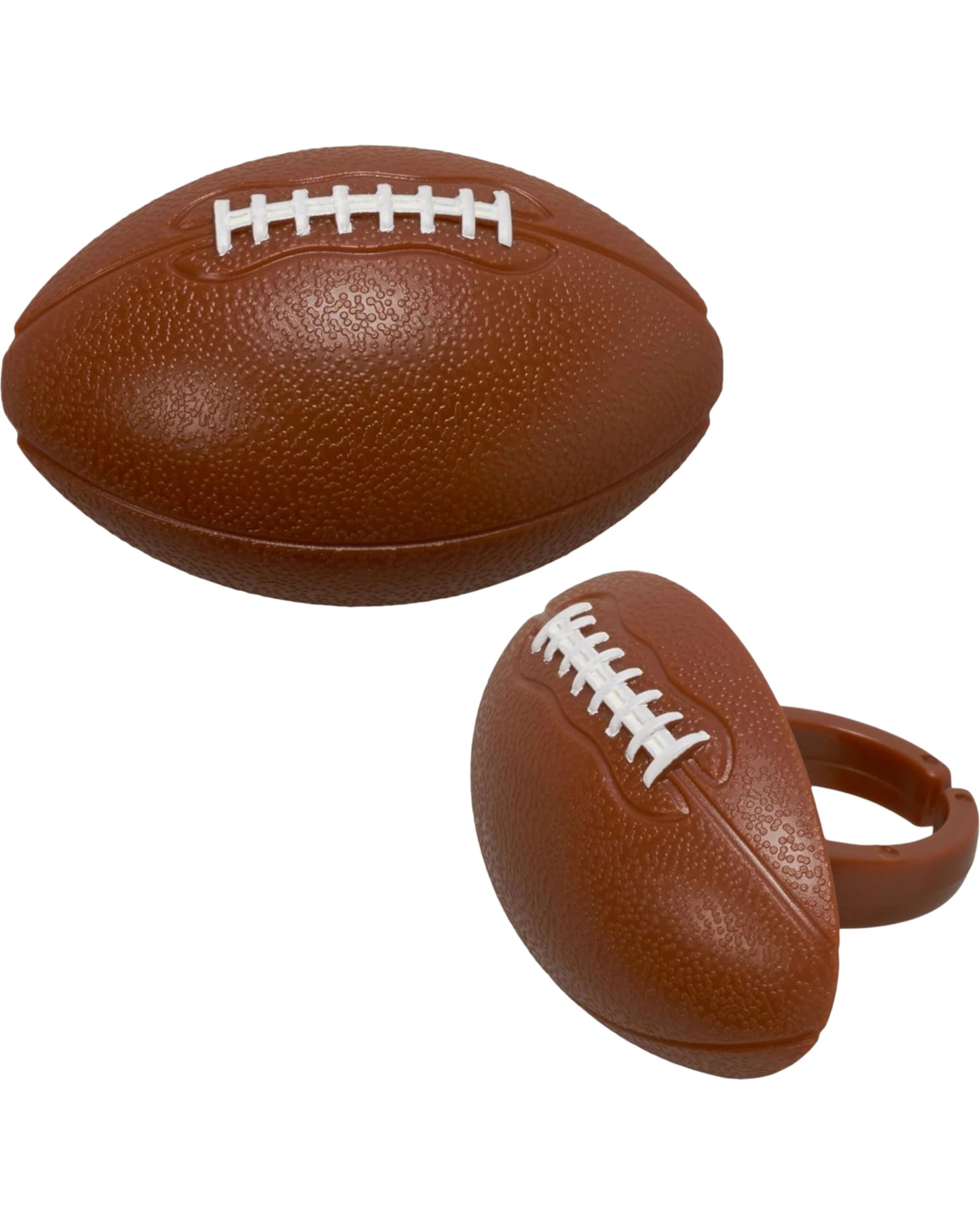 3 DecoPac Football 3D Cupcake Rings Pack of 12 - Brown, 3 of 3