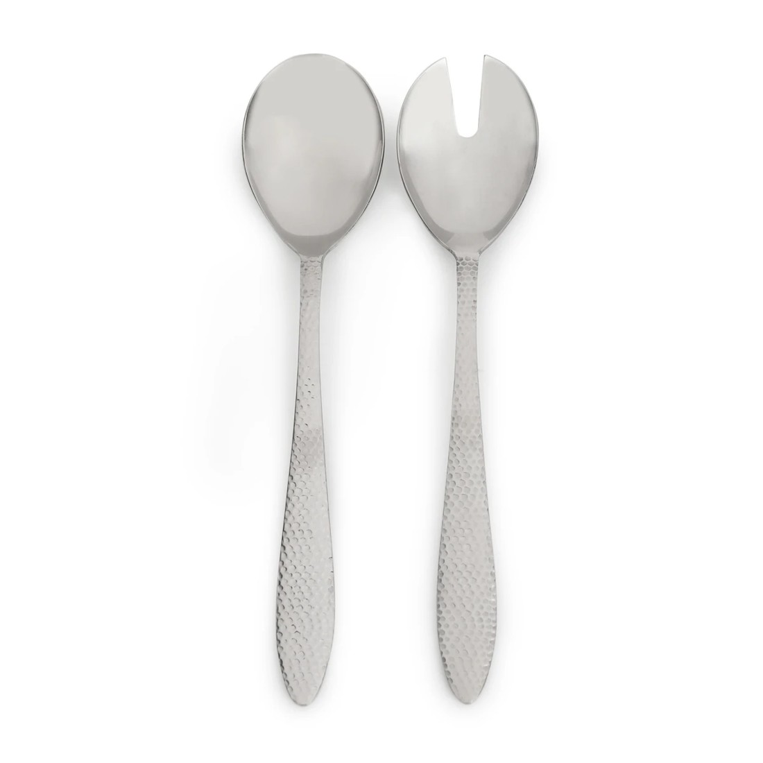 4 2 Pack Silver Hammered Salad Servers, 4 of 4