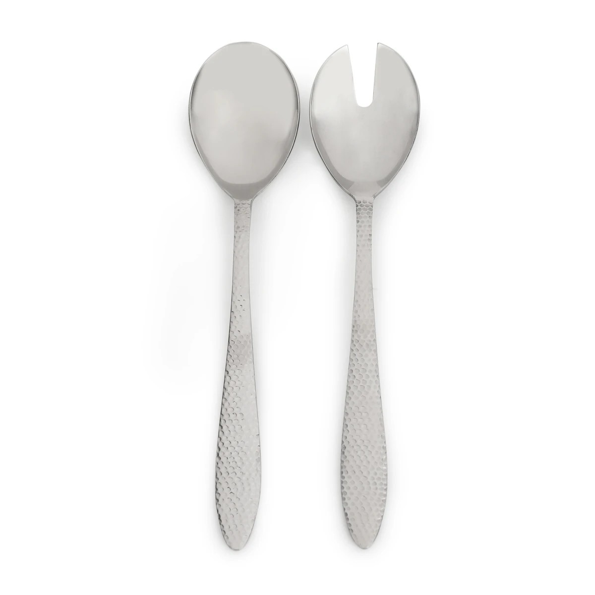 4 2 Pack Silver Hammered Salad Servers, 4 of 4