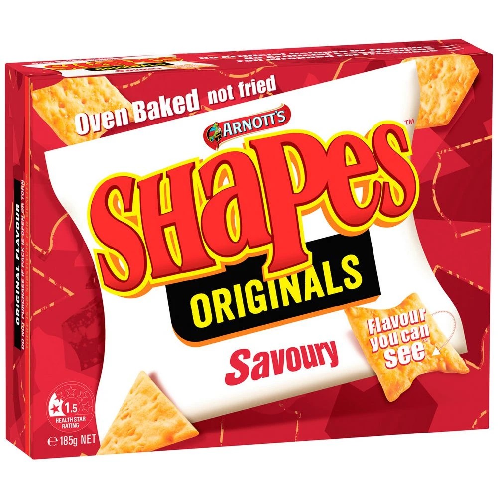 1 Arnott's Savoury Shapes 185g, 1 of 4