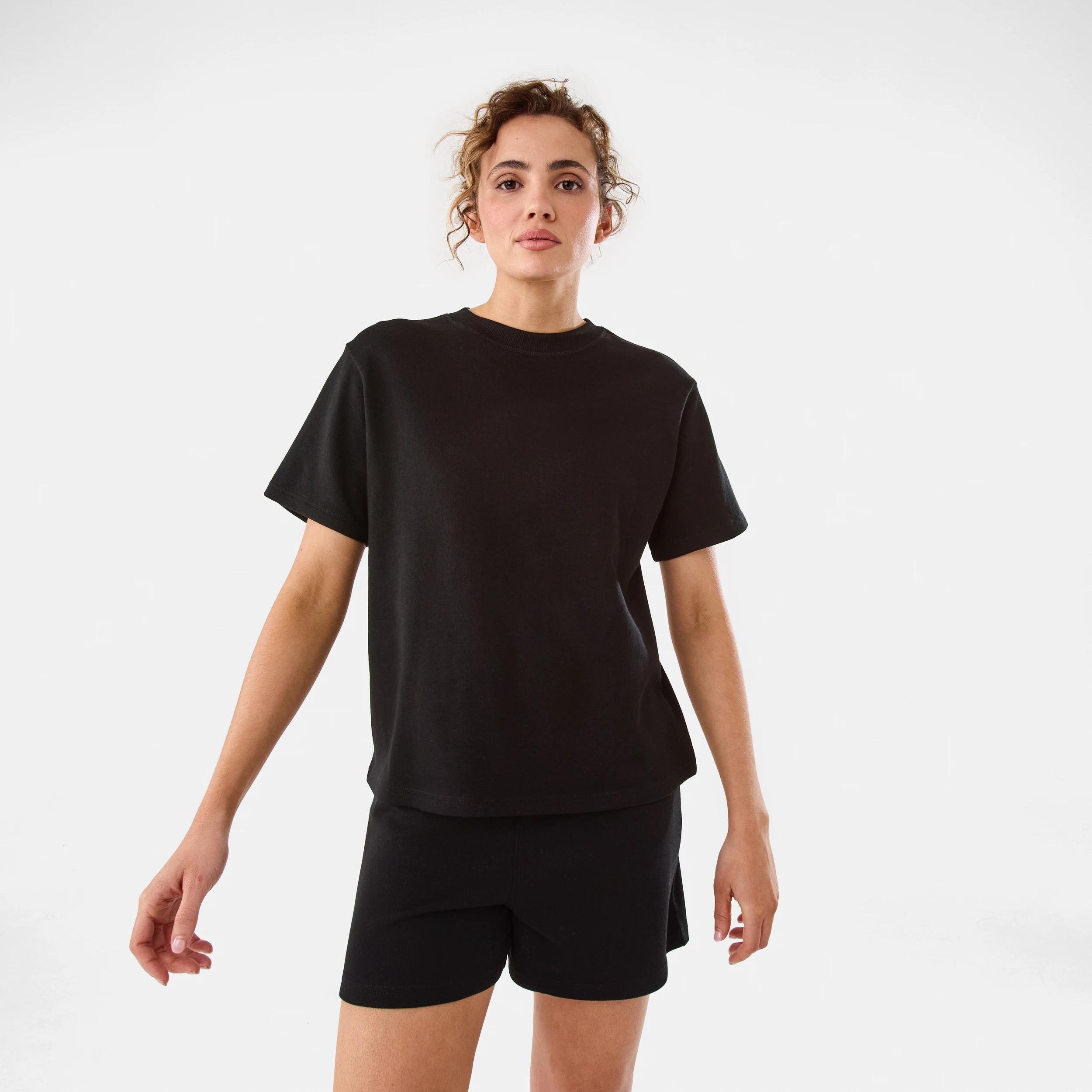 7 Active Womens Terry T-shirt BLACK, 7 of 7