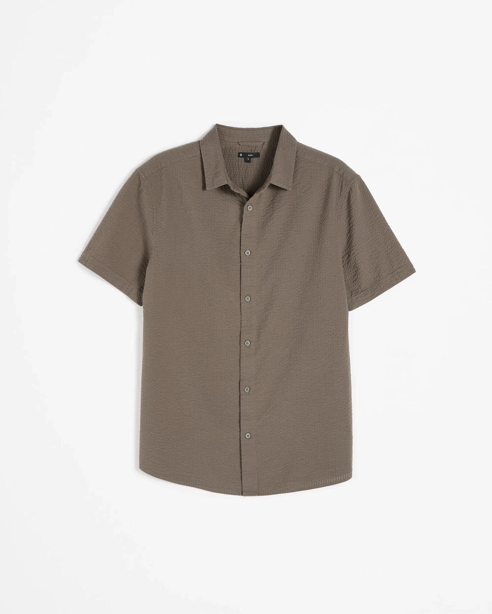 7 Target Australian Cotton Seersucker Shirt MUSHROOM, 7 of 7