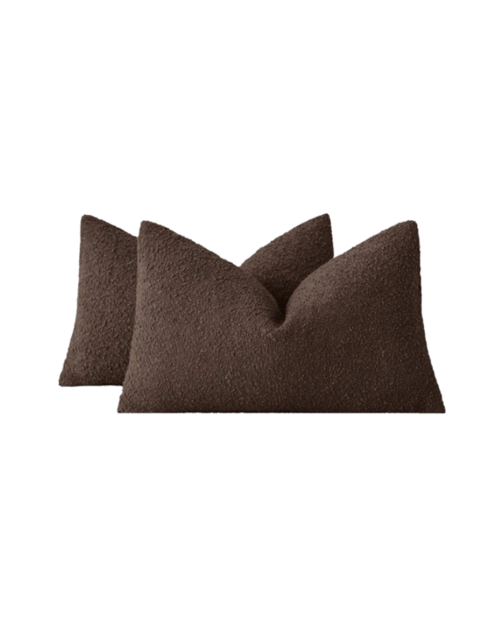 4 Gioia Casa 2-Pack Bouclé Cushion Covers 30x50cm - Brown, 4 of 4