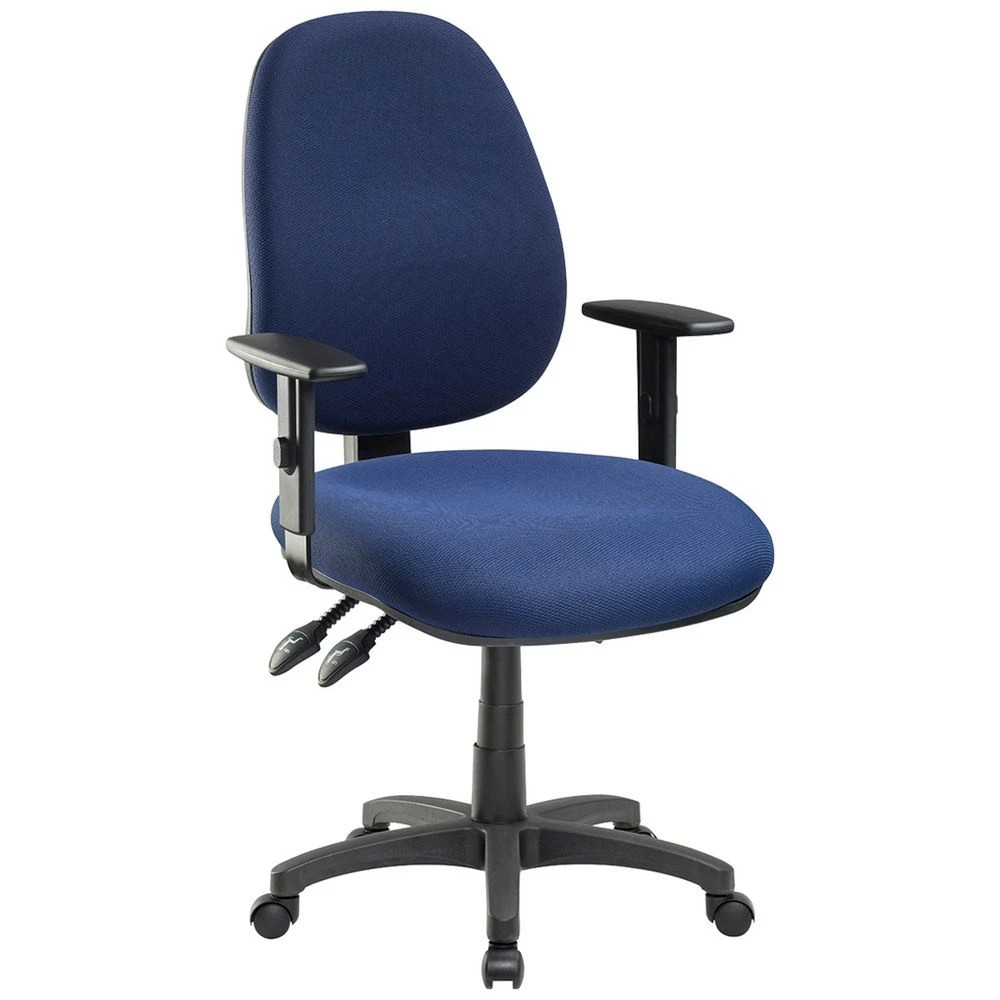 1 Pago Matrix II Plus Heavy-Duty w/Height Adjustable Arms Navy Drafting Chairs, 1 of 6