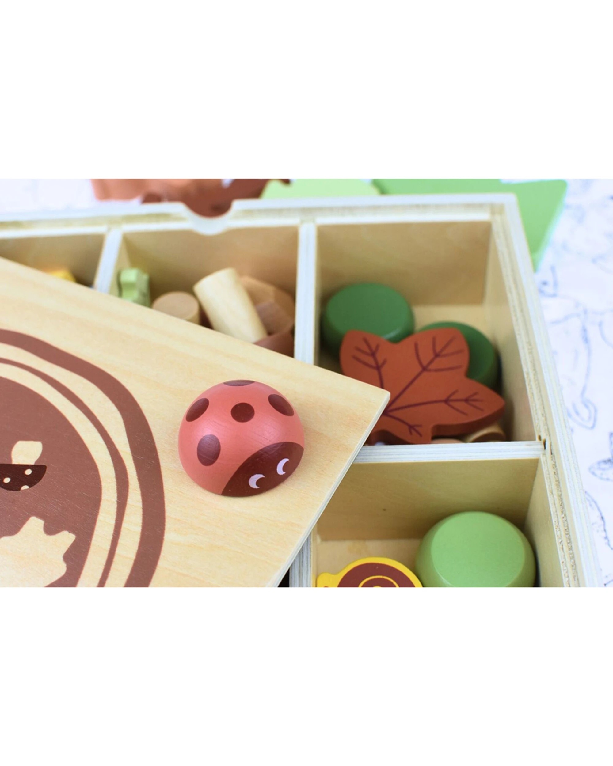 7 Tooky Toy 40pc My Forest Friends Wooden Forest Set Kids Children Fun Play - Multi, 7 of 7