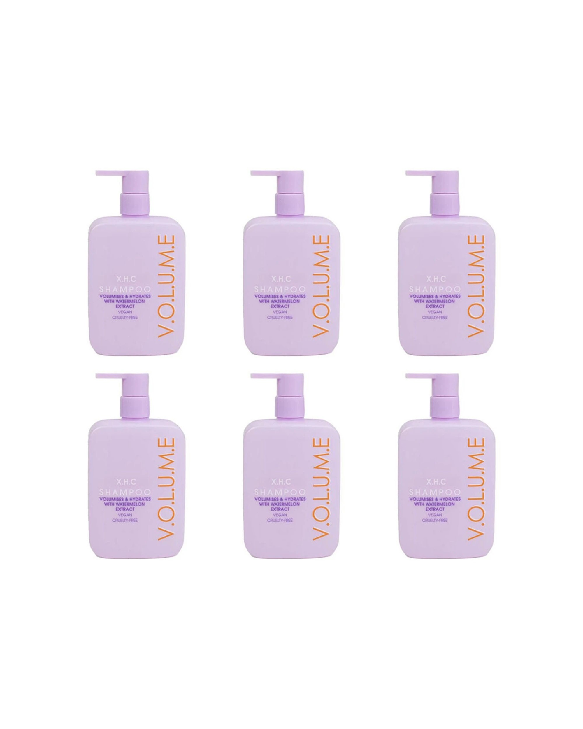 1 XHC 6PK Volume Vegan Hair Shampoo With Watermelon Extract 350ml - Purple, 1 of 2