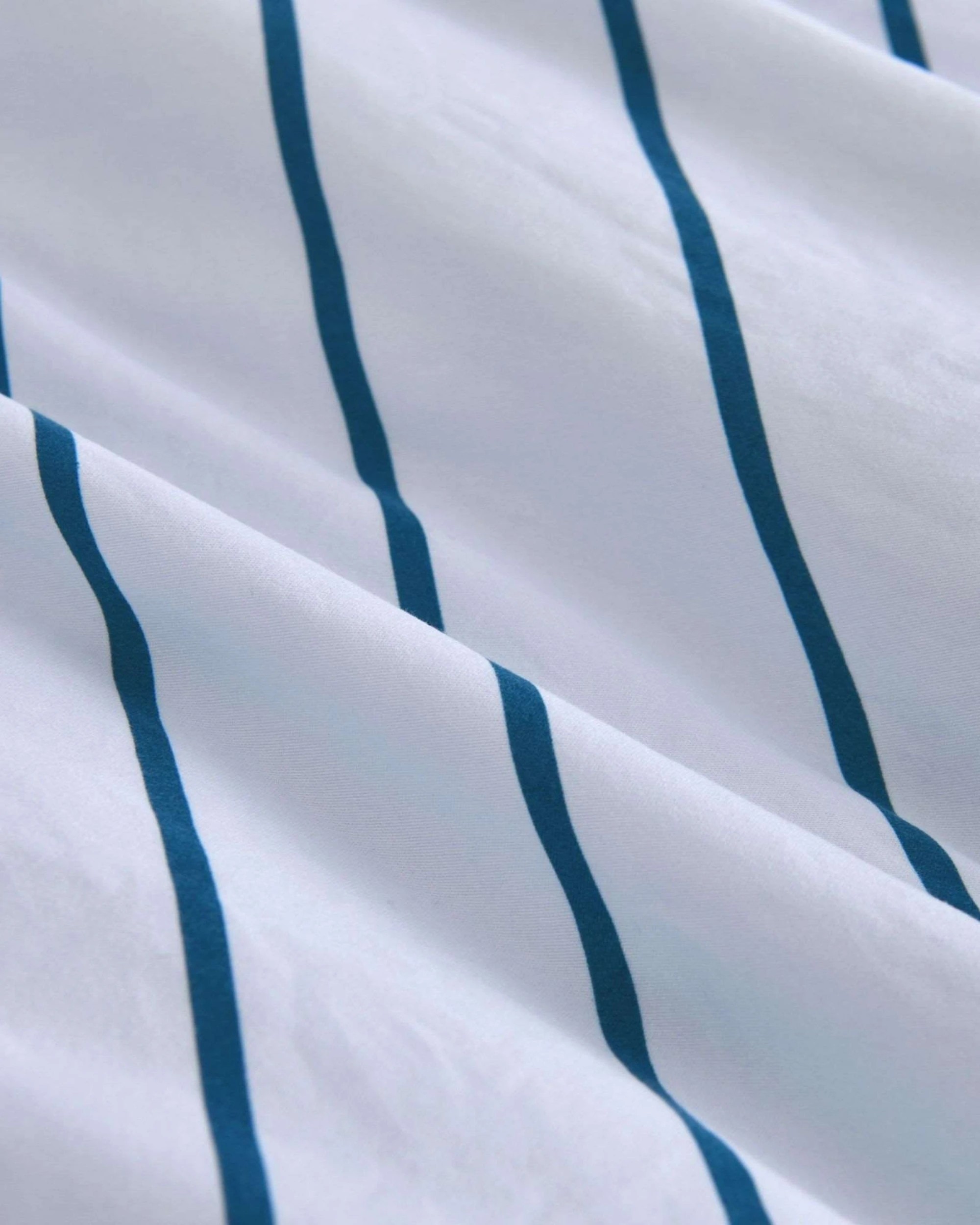 4 Dreamaker Superfine Washed Microfibre Striped Fitted Sheet Set - King Bed - Sky / Teal, 4 of 5
