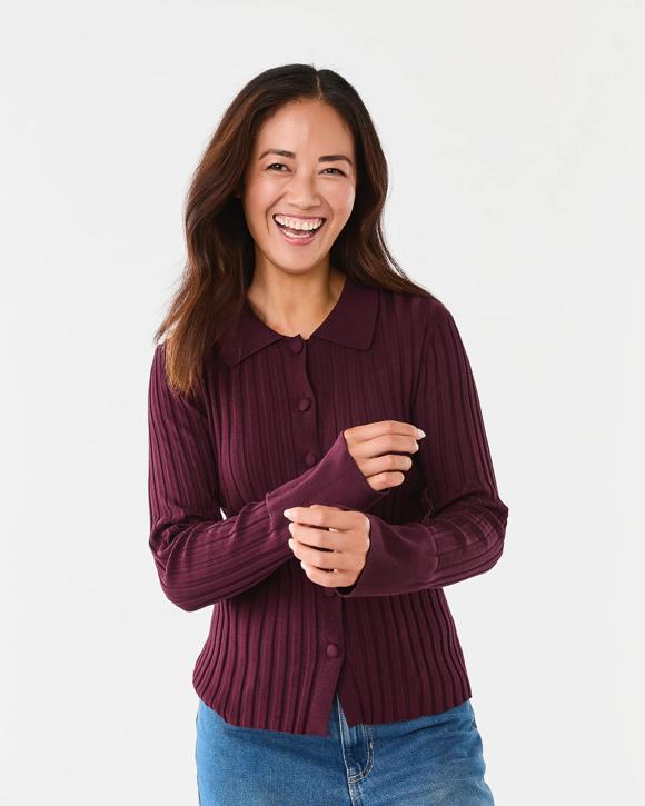 Long Sleeve Button Through Polo Shirt