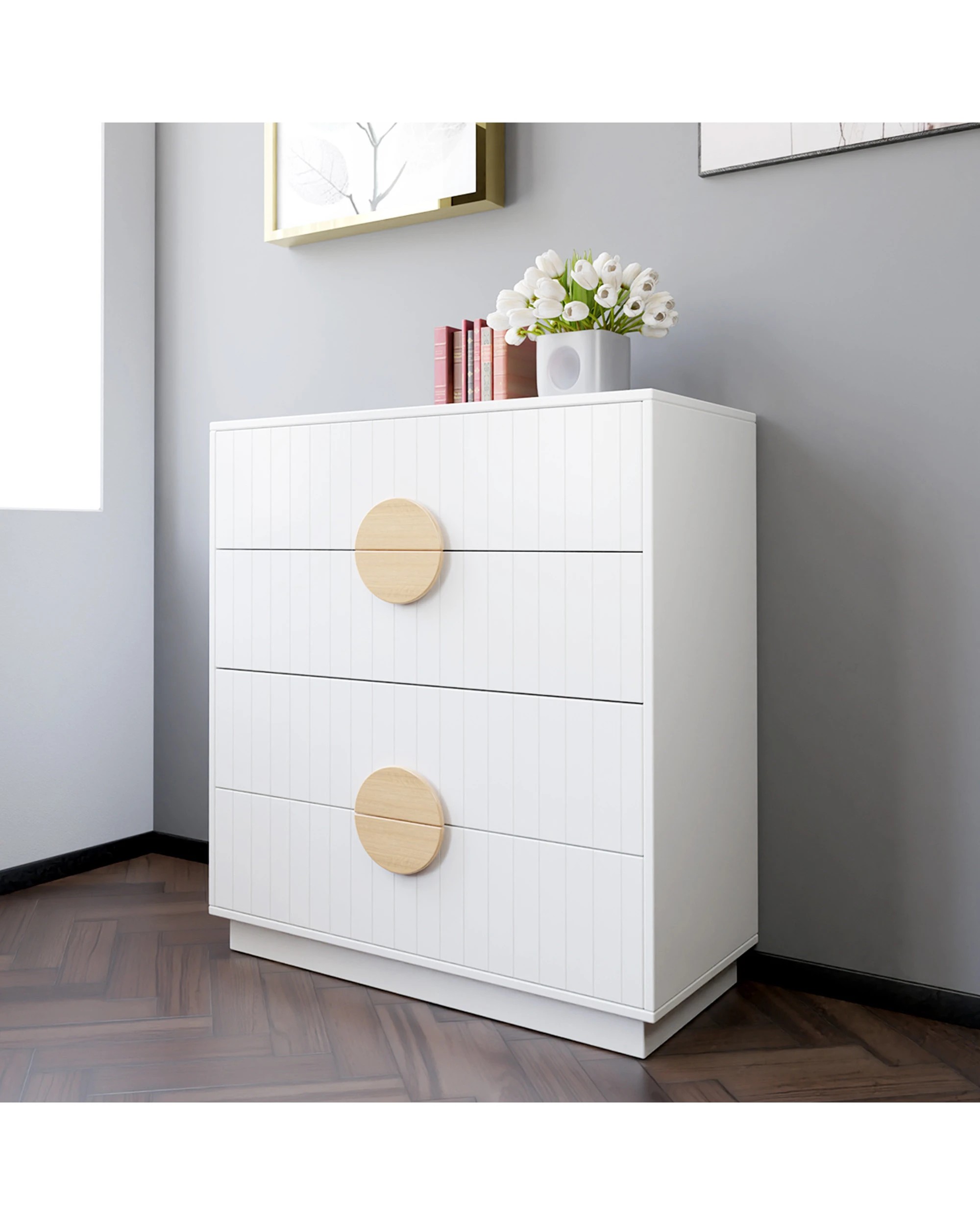 9 Sarantino Rocco Chest of Drawers - White, 9 of 10