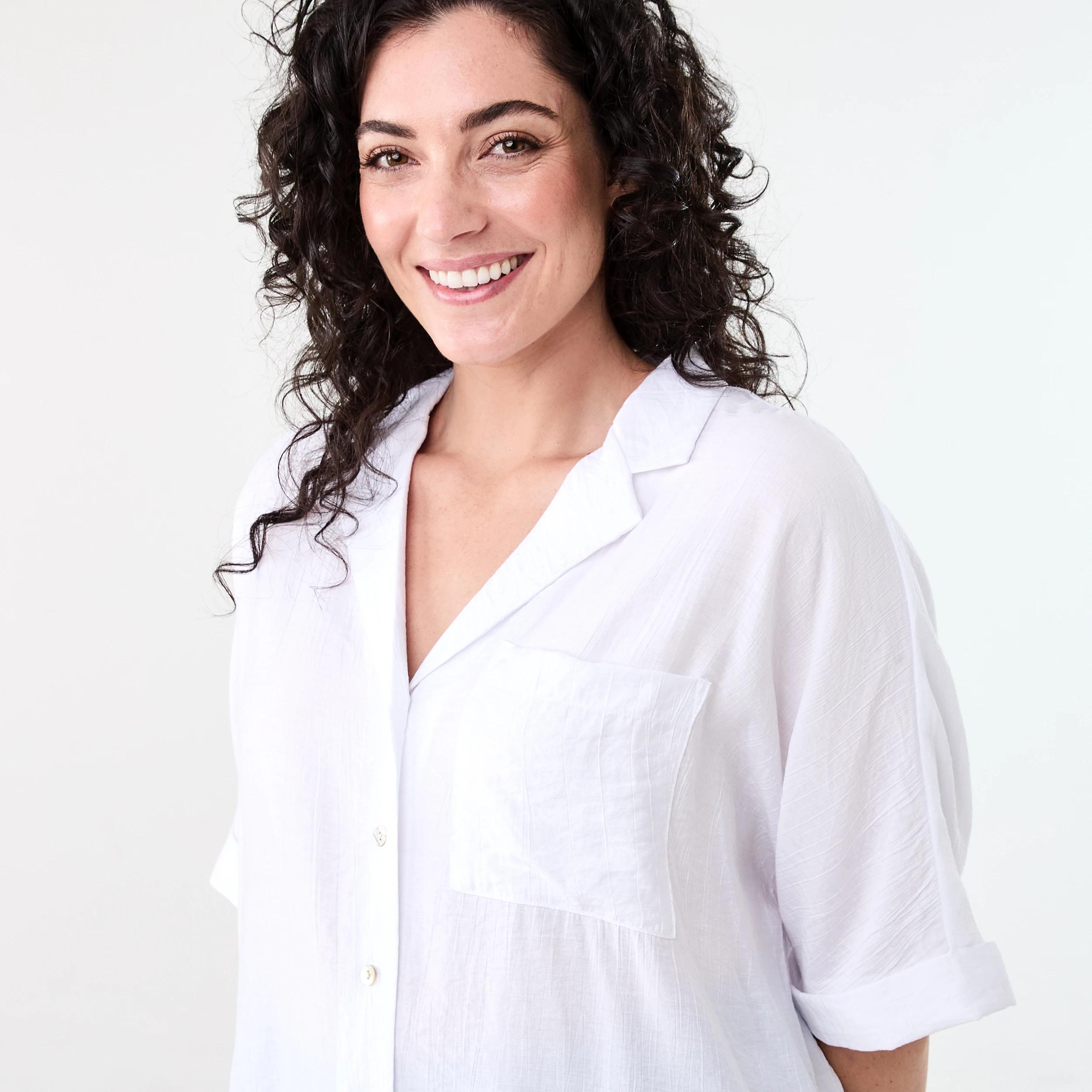 4 Short Sleeve Dolman Shirt WHITE, 4 of 7