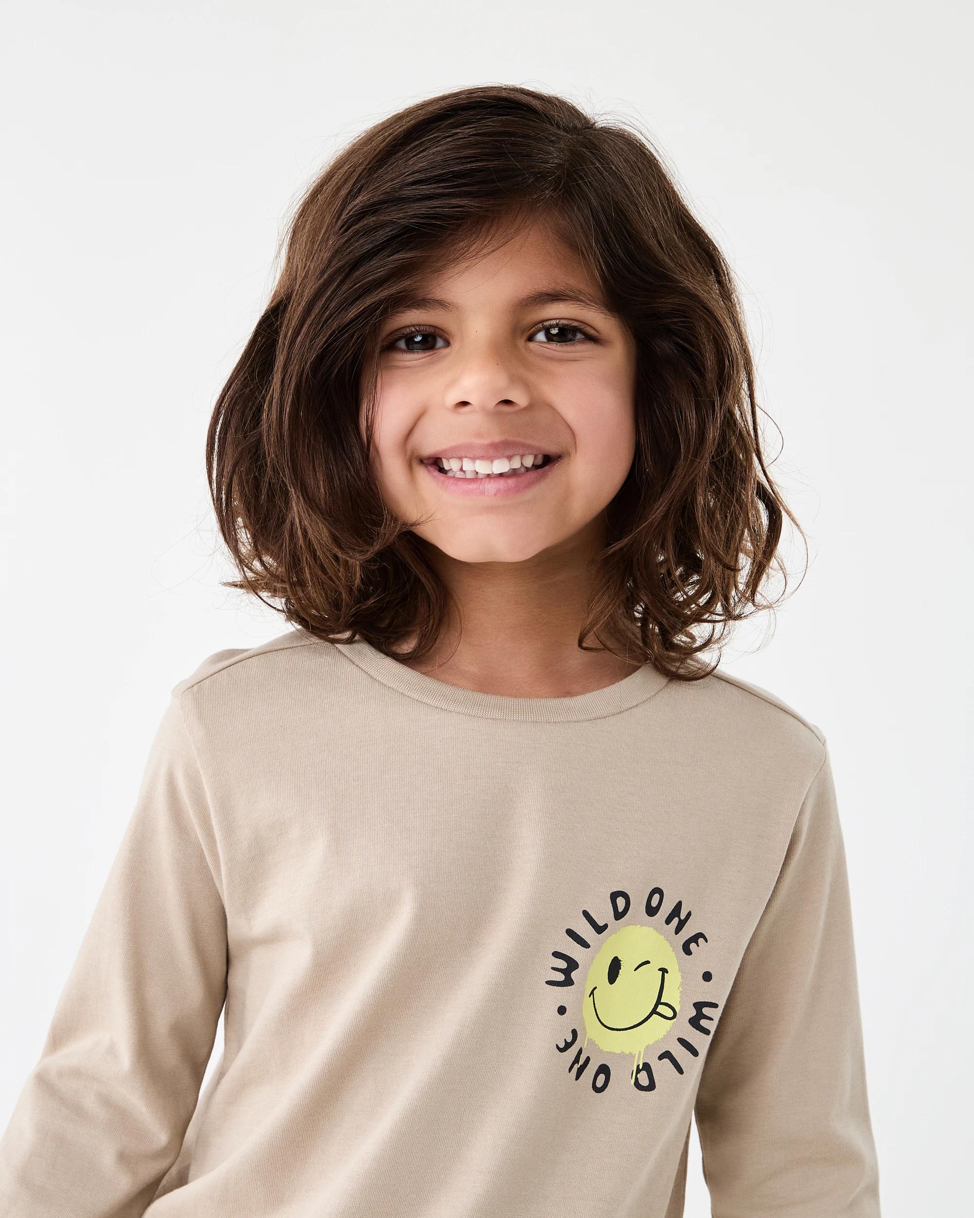 3 Long Sleeve Print T-shirt Brn Smile, 3 of 5