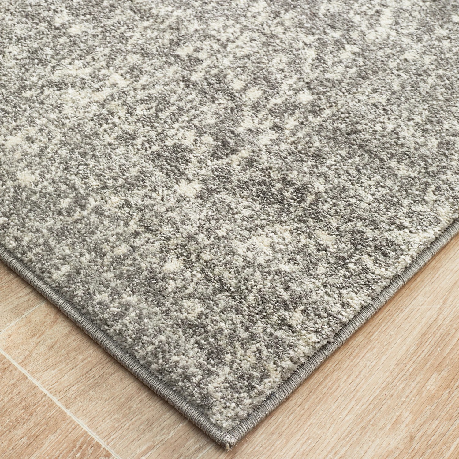3 Common Ground Rugs Encore 256 300x80cm - Medium Runner Power Loomed Pet Friendly Rug - Silver, 3 of 7