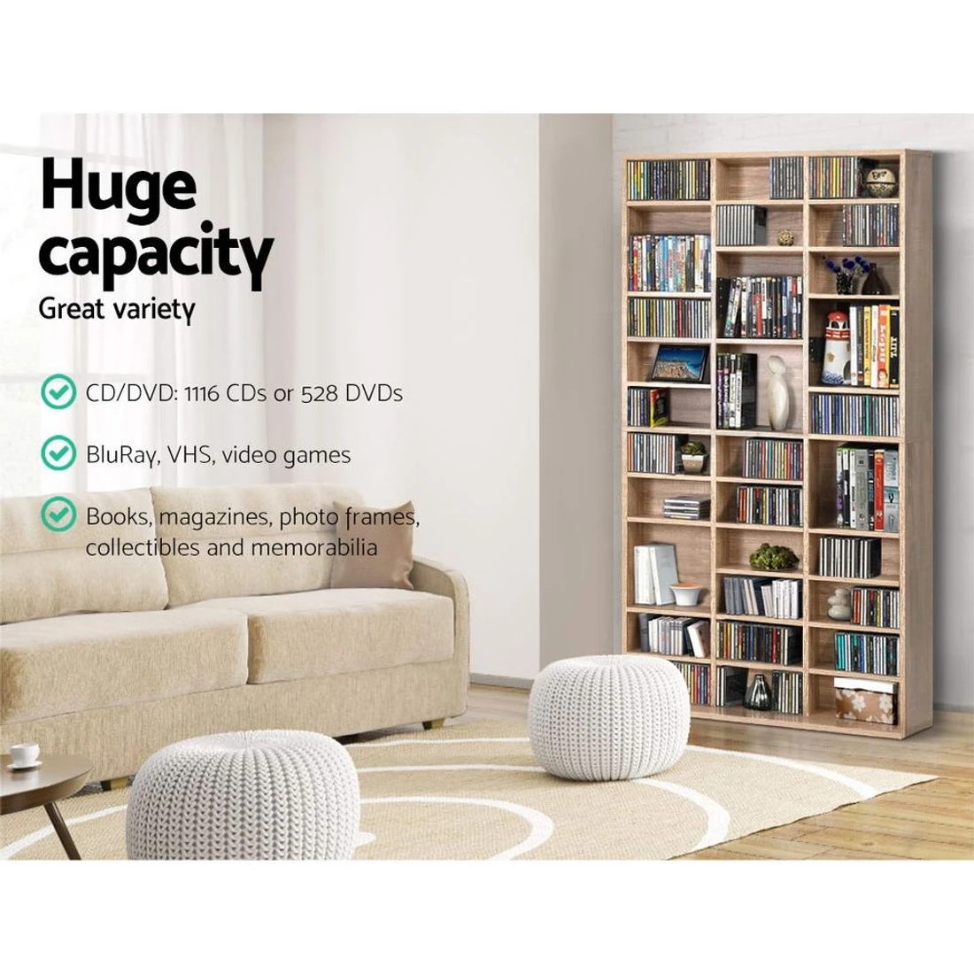 6 Artiss Bookshelf Cd Storage Rack
 - Brown, 6 of 8