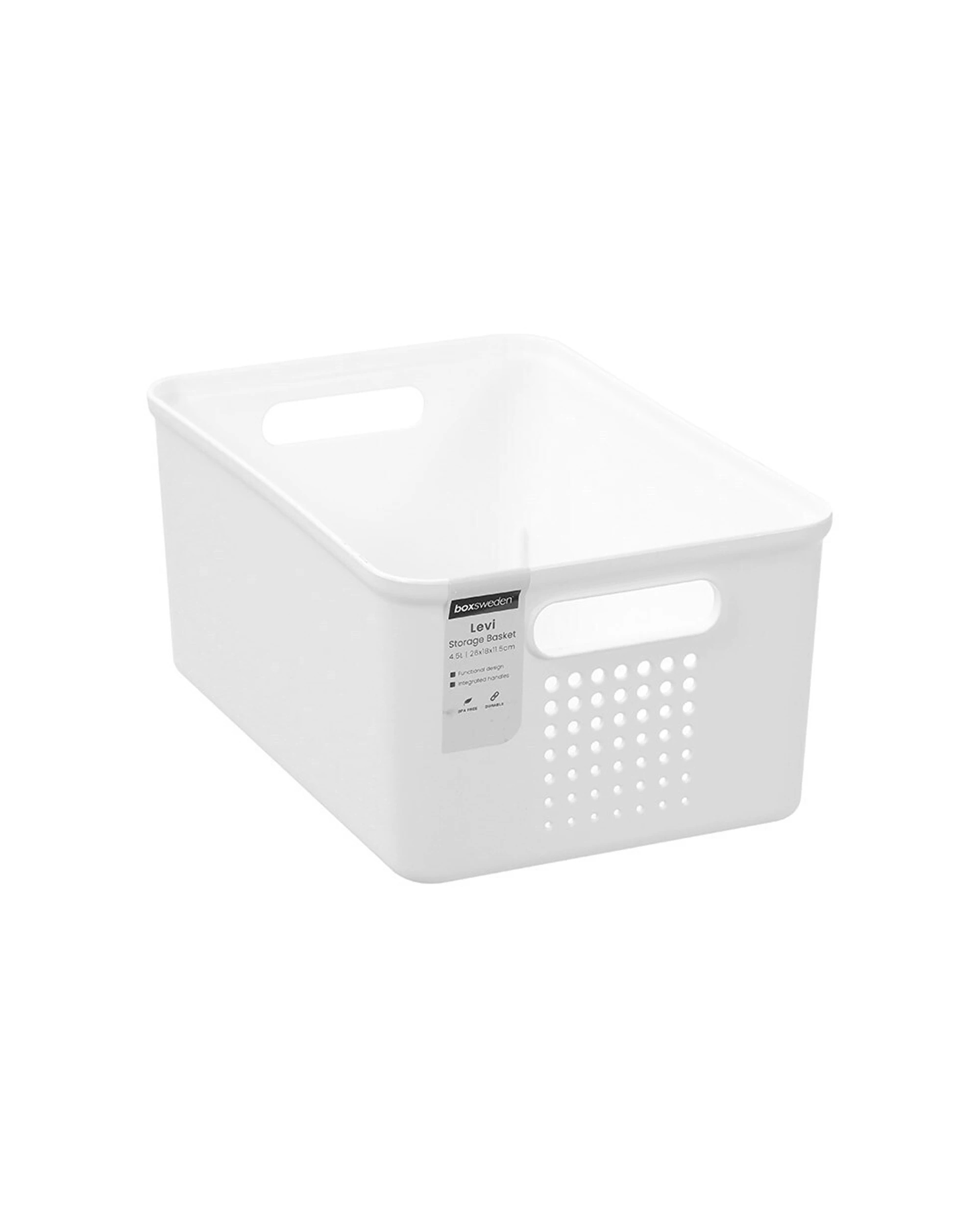 3 Boxsweden 6pc Levi Storage Basket 26x18cm 4.5L - White, 3 of 4
