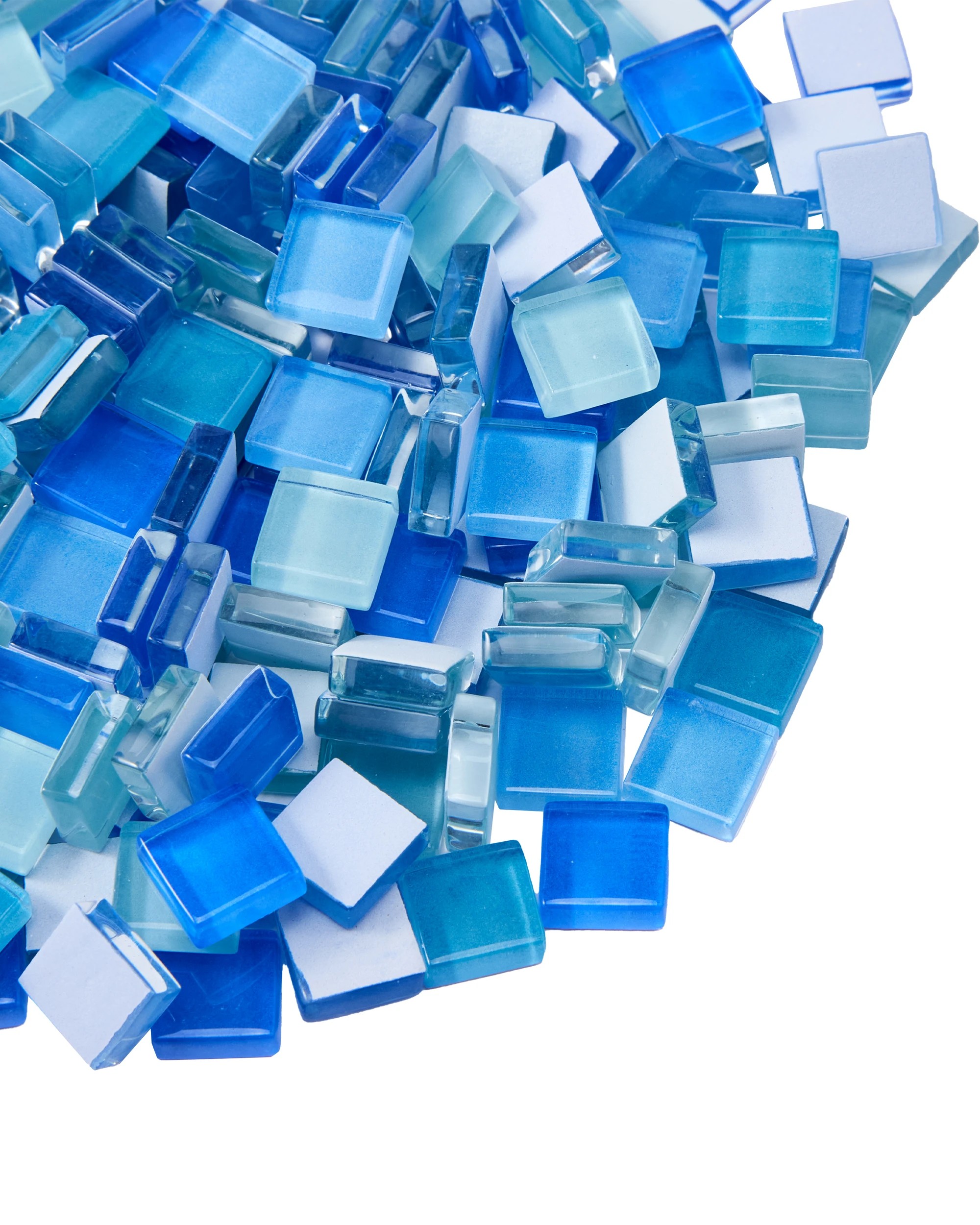 3 Mosaic Glass Tiles - Blue, 3 of 3