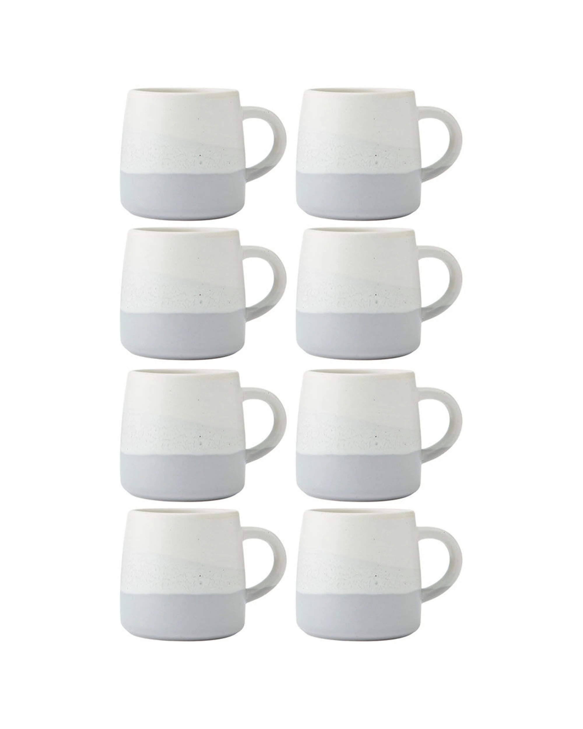 1 Mikasa 8PK Reactive Glaze Coffee Mug Cup Stoneware 400ml - Grey, 1 of 7