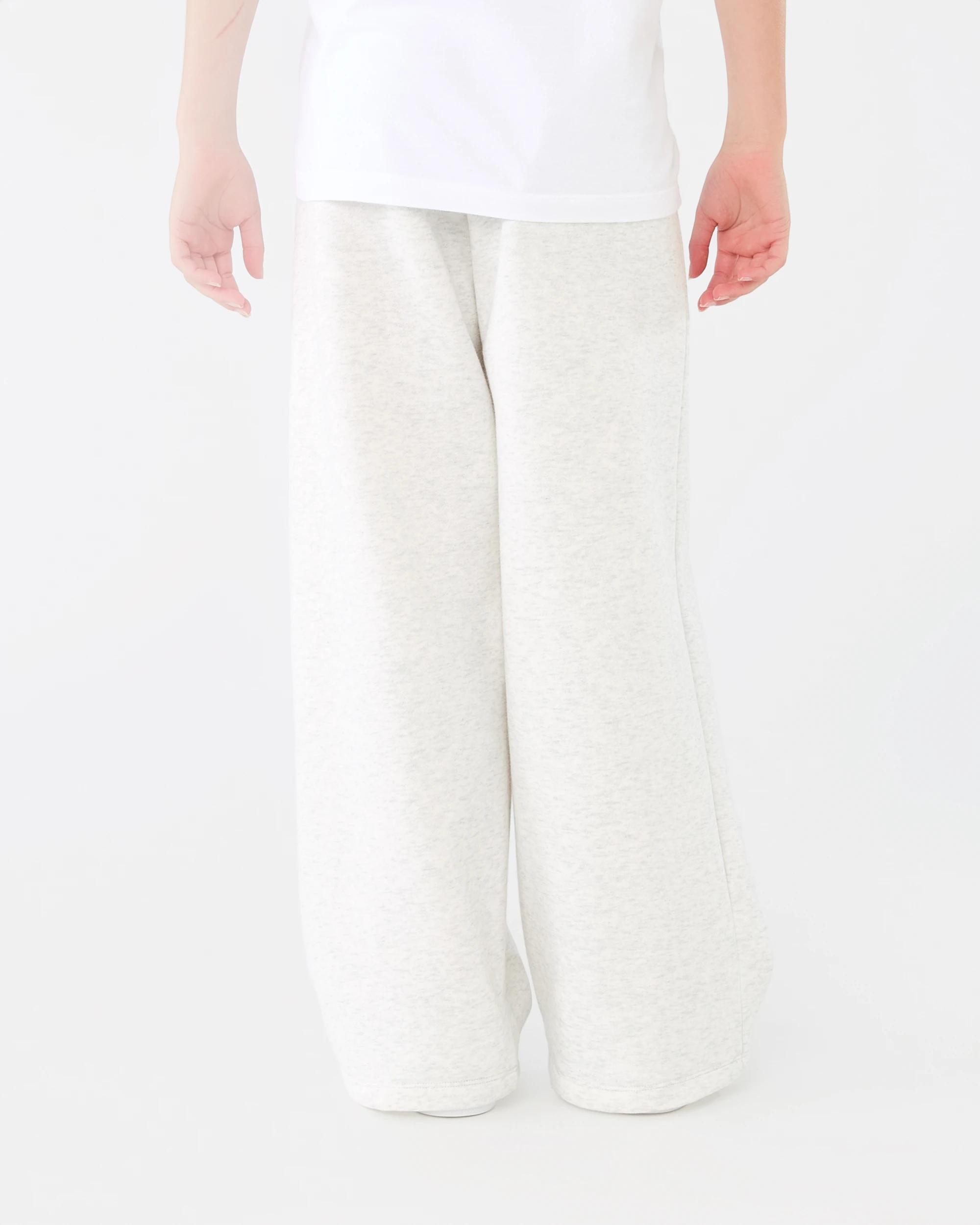 2 Wide Leg Trackpants Wht Marle, 2 of 6