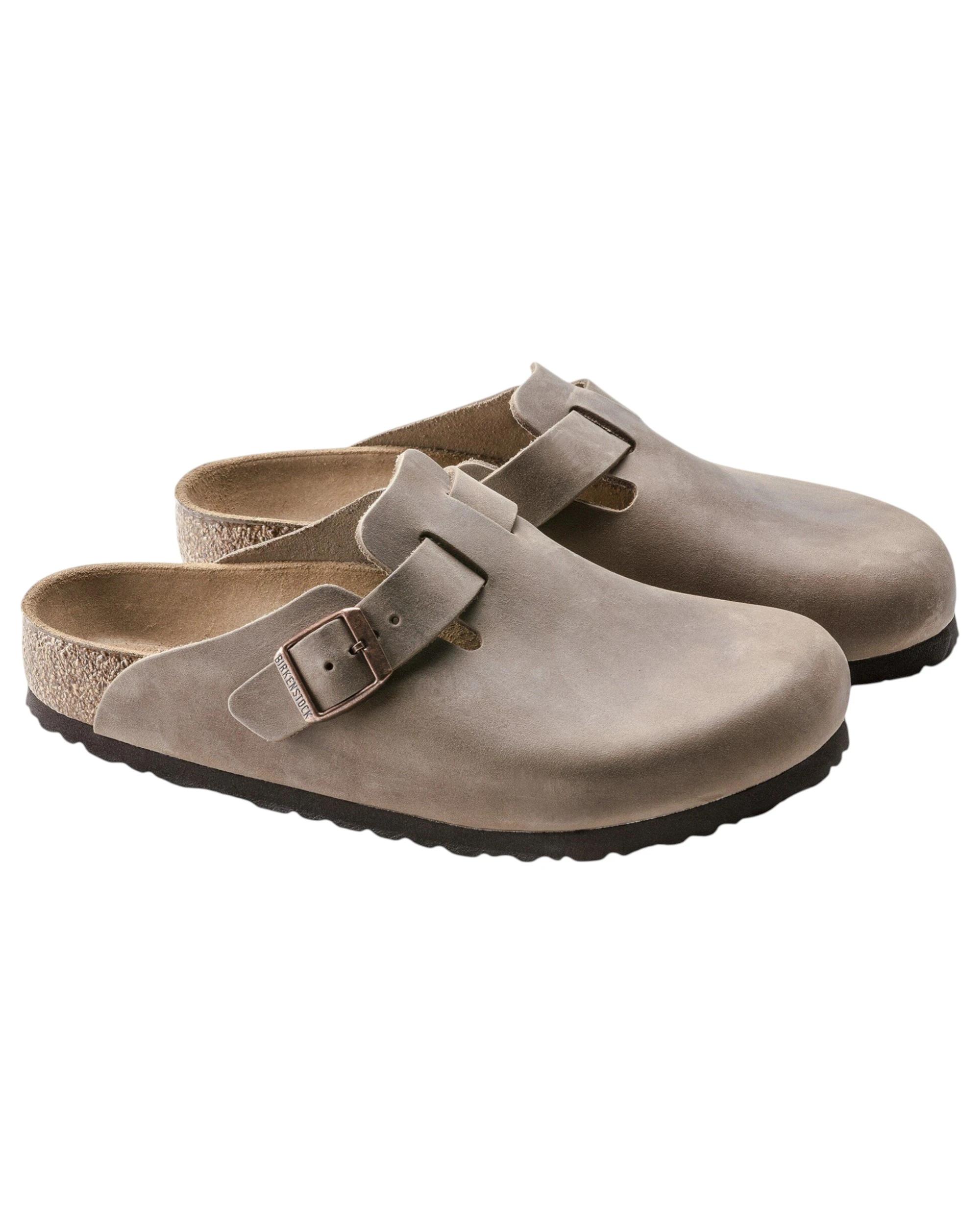 2 Birkenstock Unisex Boston Oiled Leather Regular Slip On Sandals TABACCO BROWN, 2 of 8