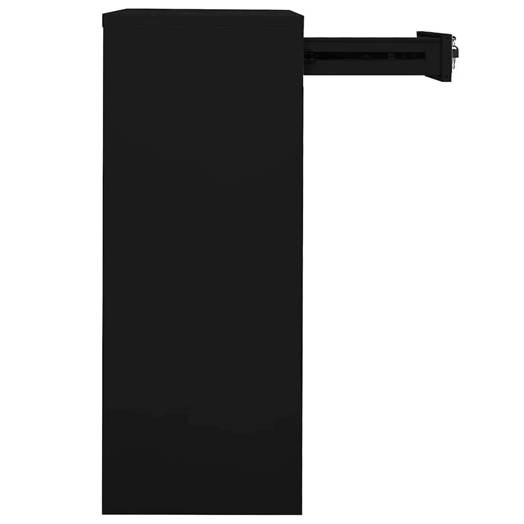 4 vidaXL office cabinet Height-Adjustable Shelves - Black - Black, 4 of 10