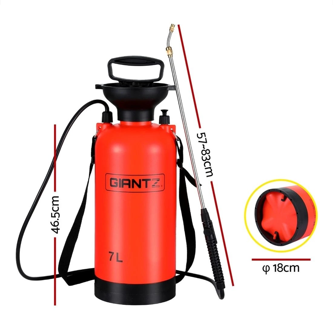2 Giantz Weed Sprayer Pressure 7L Shoulder Garden Spray - Orange, 2 of 7