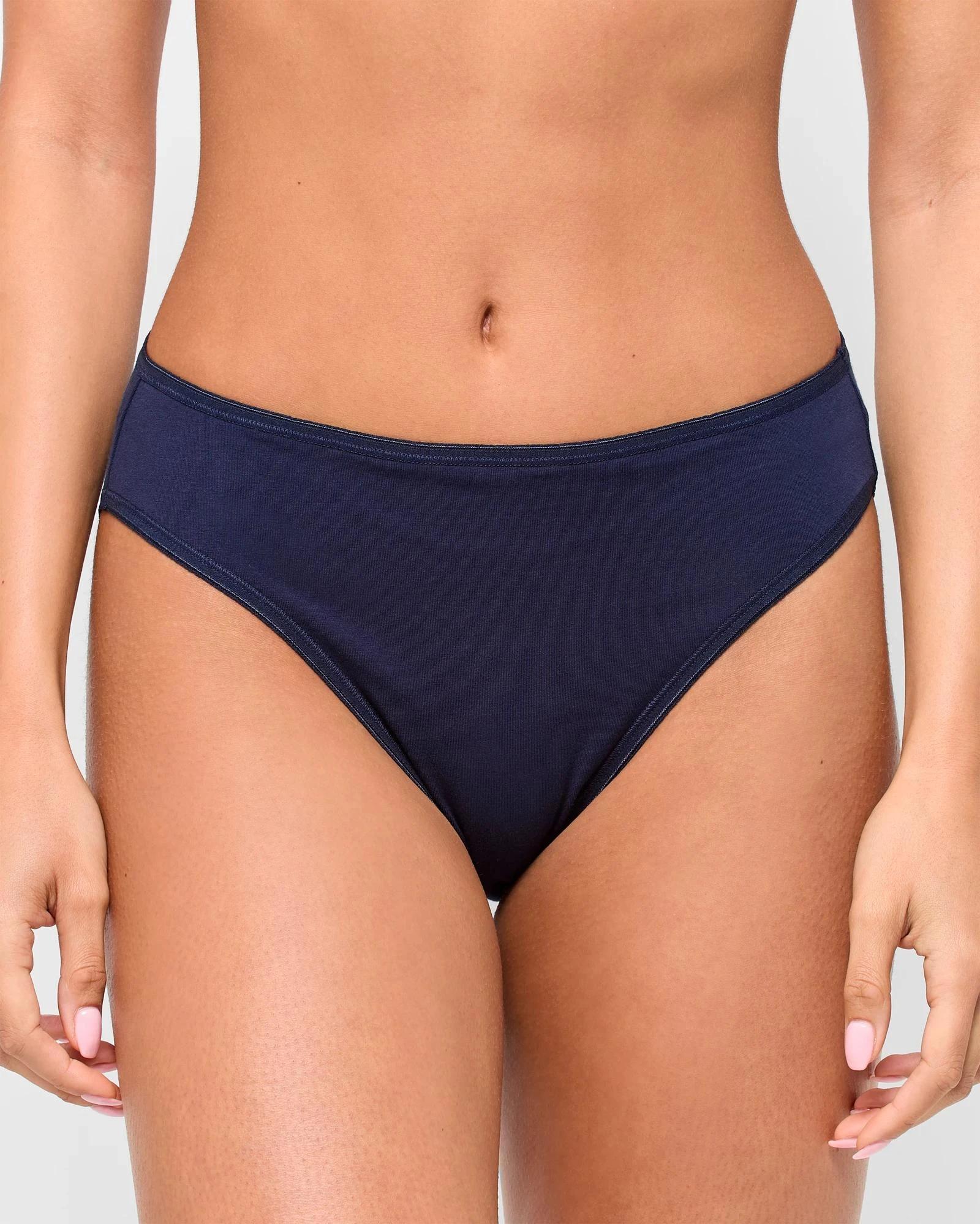 2 Target Woman Australian Cotton Blend 2 Pack High Cut Briefs NAVY BLUE, 2 of 4