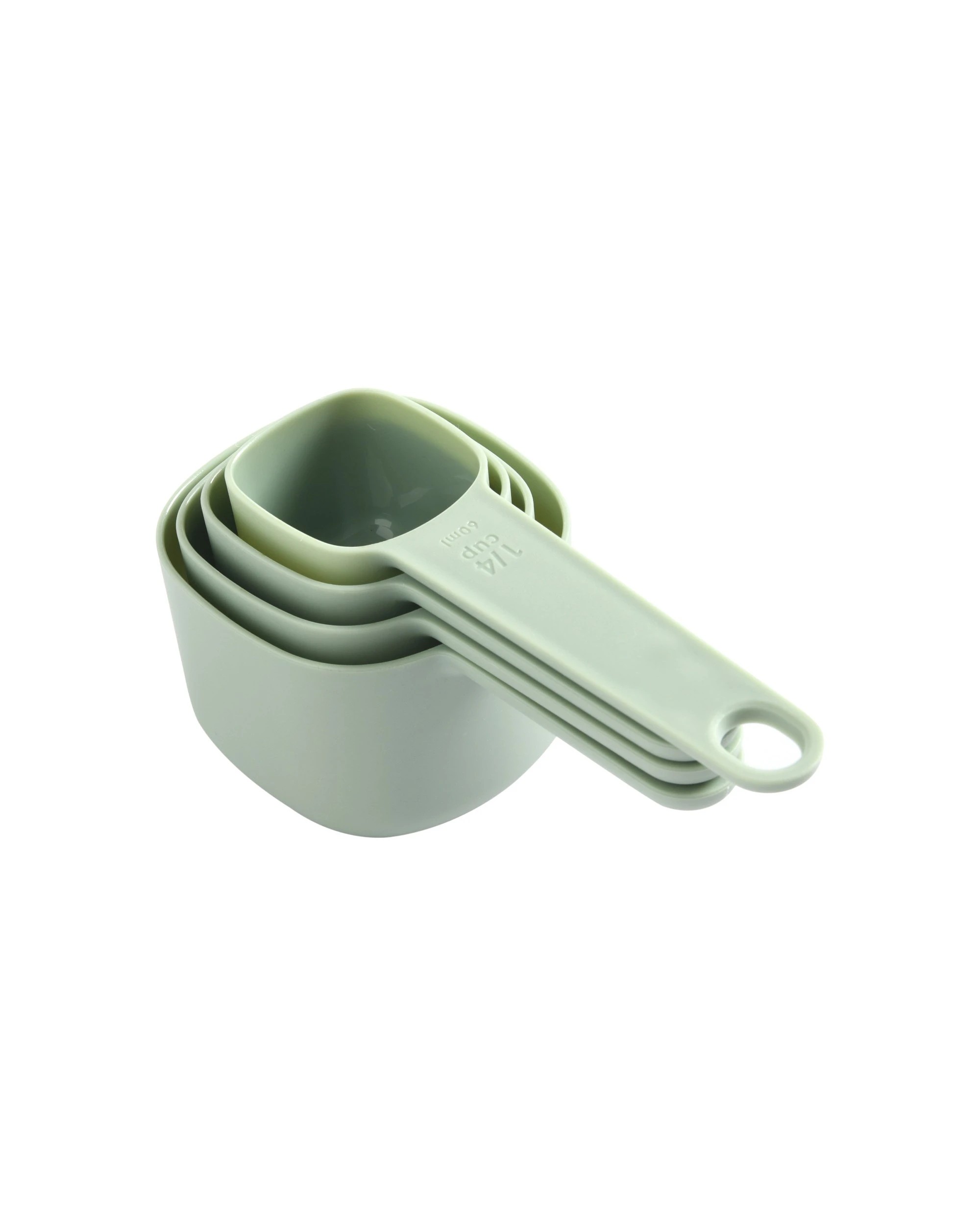 1 Gourmet Kitchen Modern Nesting Measuring Cup Set 4pc 16.6x7.6x7.5cm - Green, 1 of 10